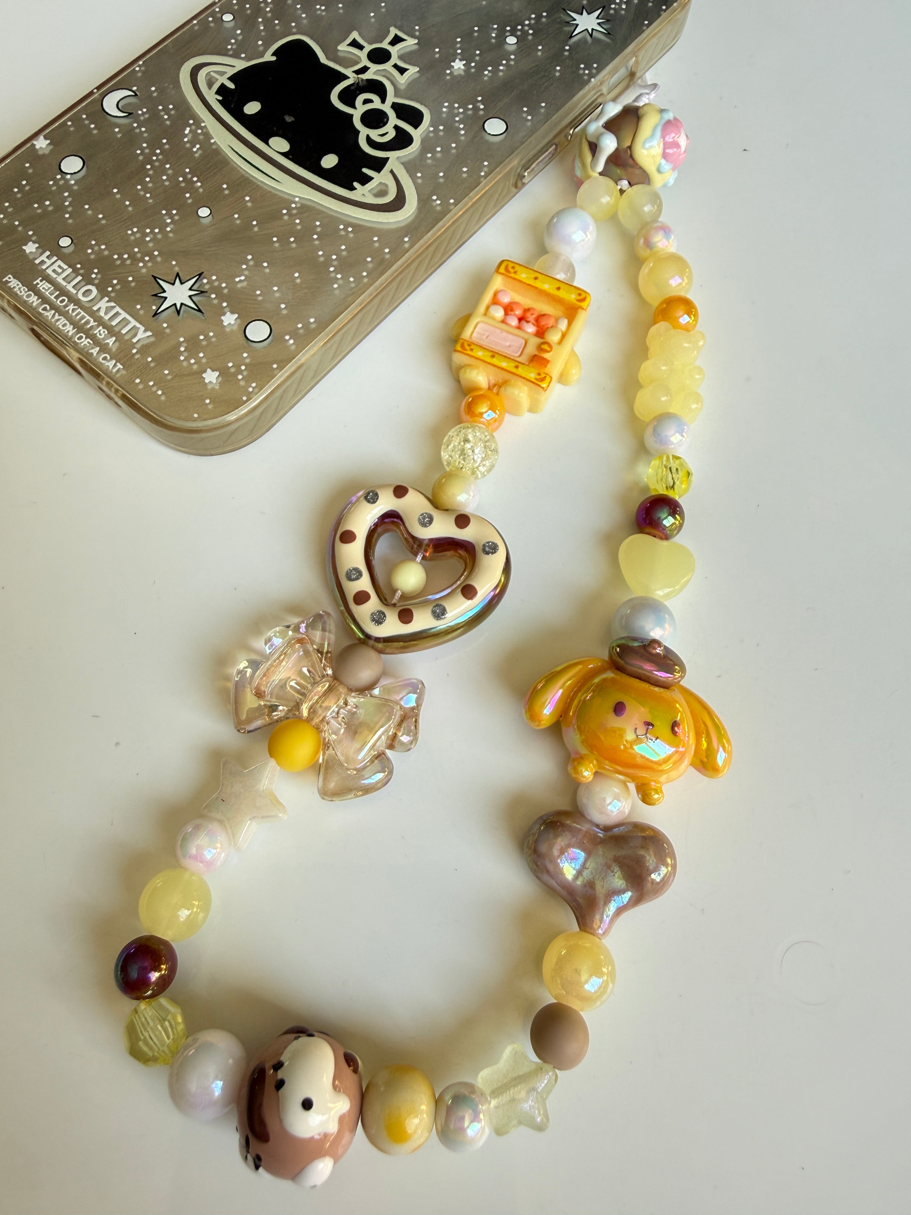 Sanrio Inspired Twist Egg Machine Beaded Phone Strap