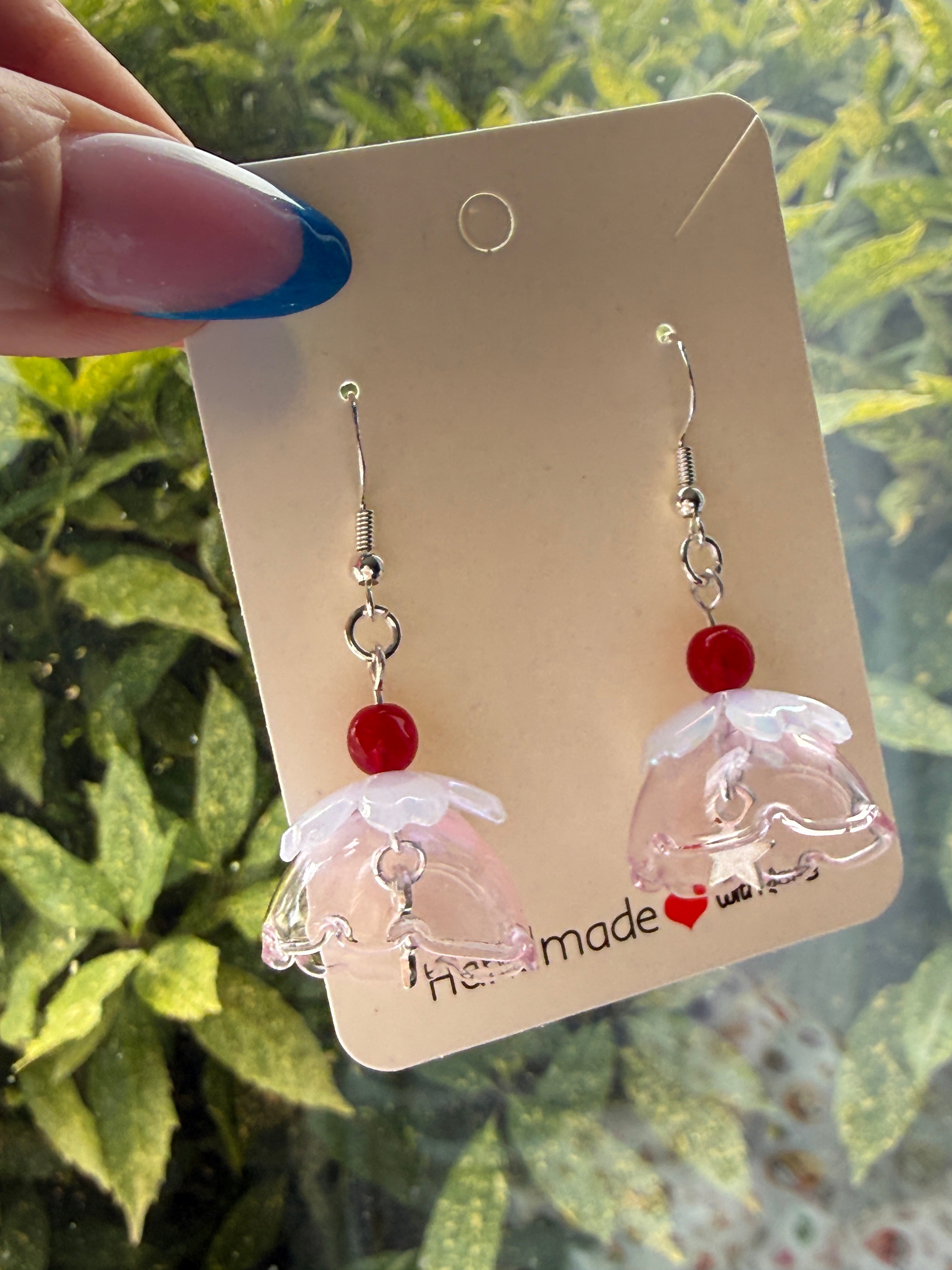 Whimsical Glass Pudding Earrings | Sterling Silver hooks Handmade Jewellery