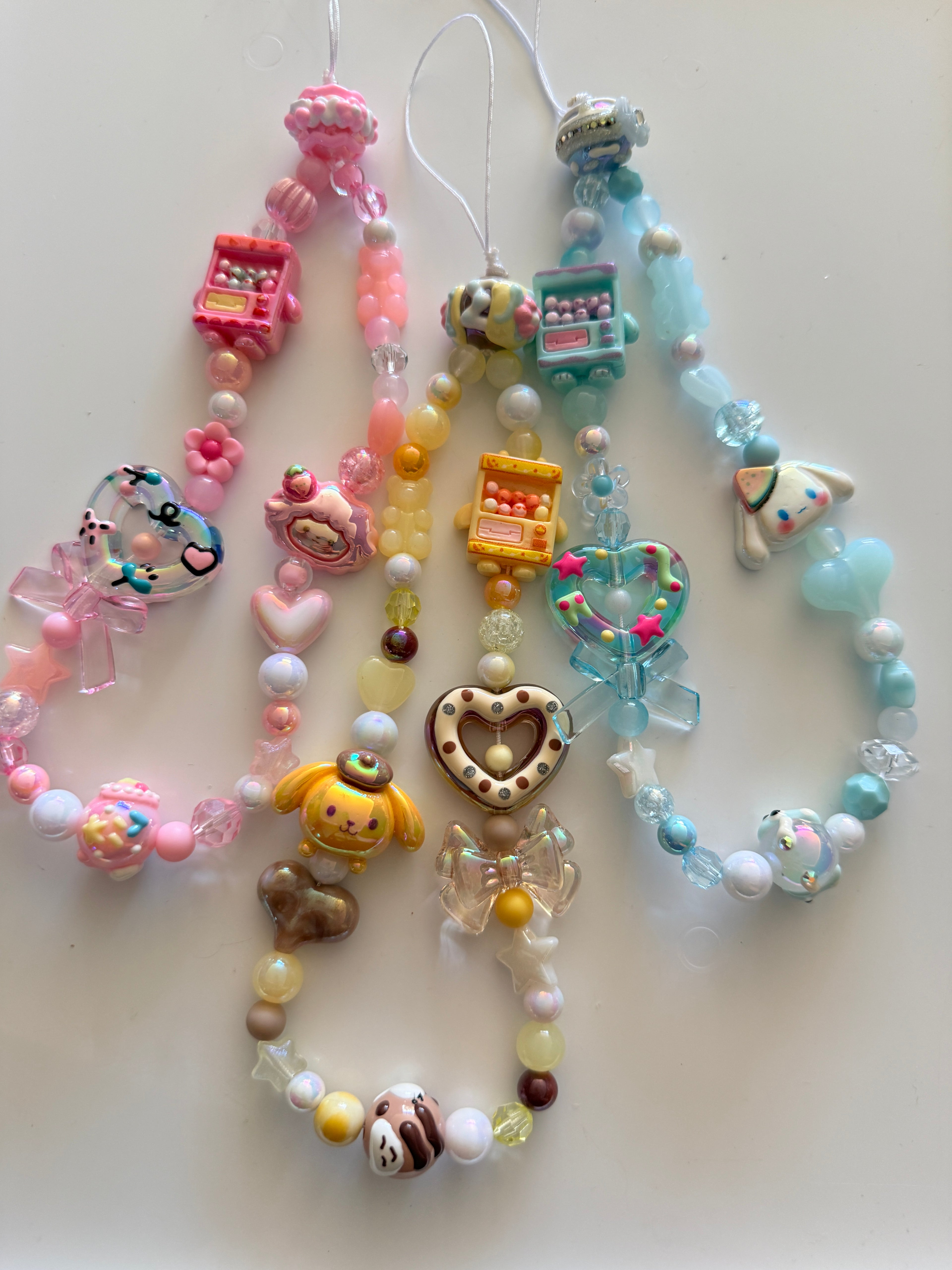 Sanrio Inspired Twist Egg Machine Beaded Phone Strap
