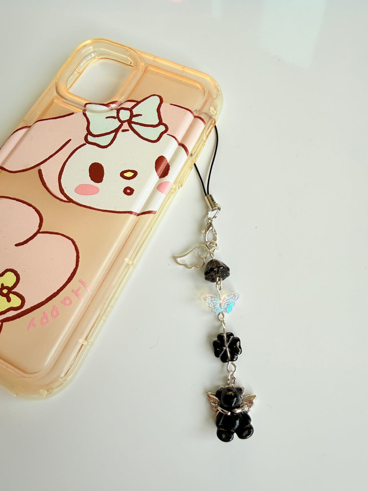Fallen Angel – Gothic Winged Bear Phone & Bag Charm