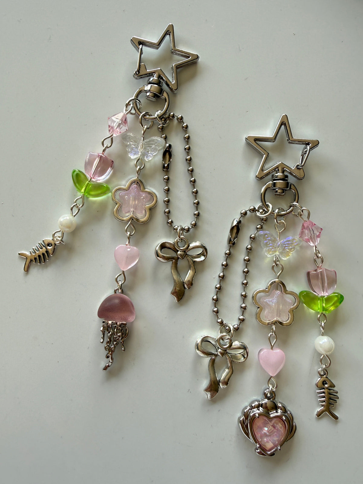 Daydream Coquette Bag Charm – Flowers, Bow & Hearts
