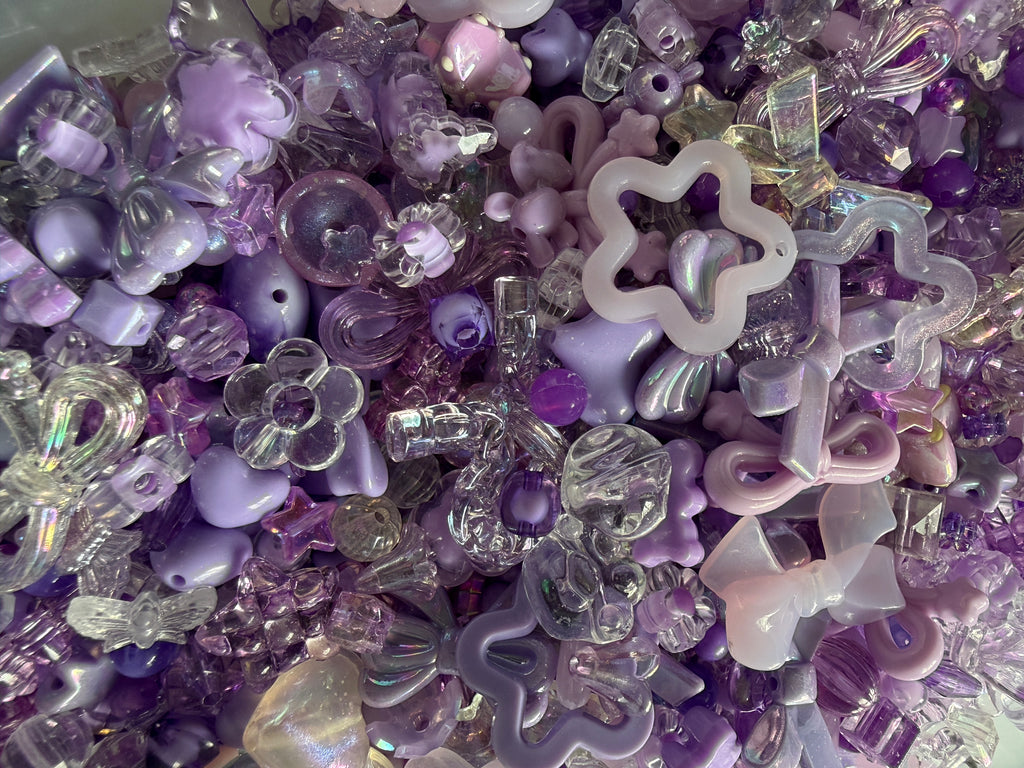 Purple Dreams Bead Mix | Purple & Lilac Acrylic, Resin and Glass Beads
