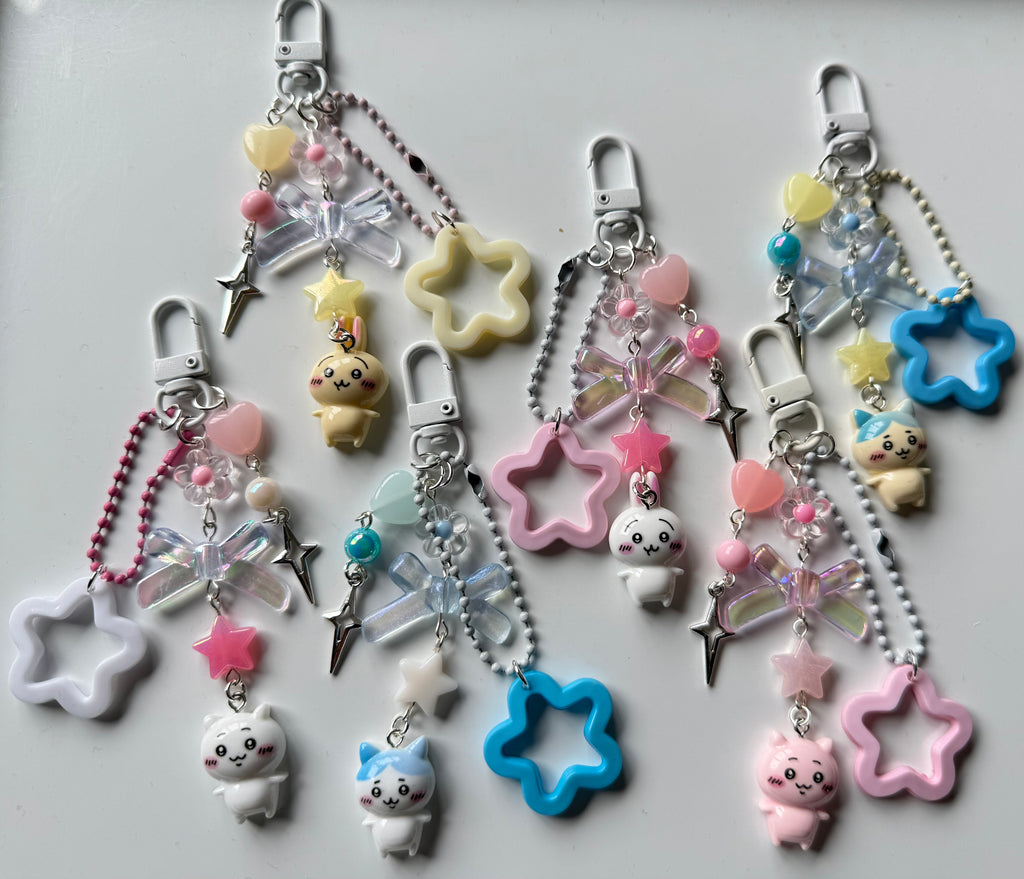 Handmade Chiikawa Beaded Keychain: Kawaii Keychain