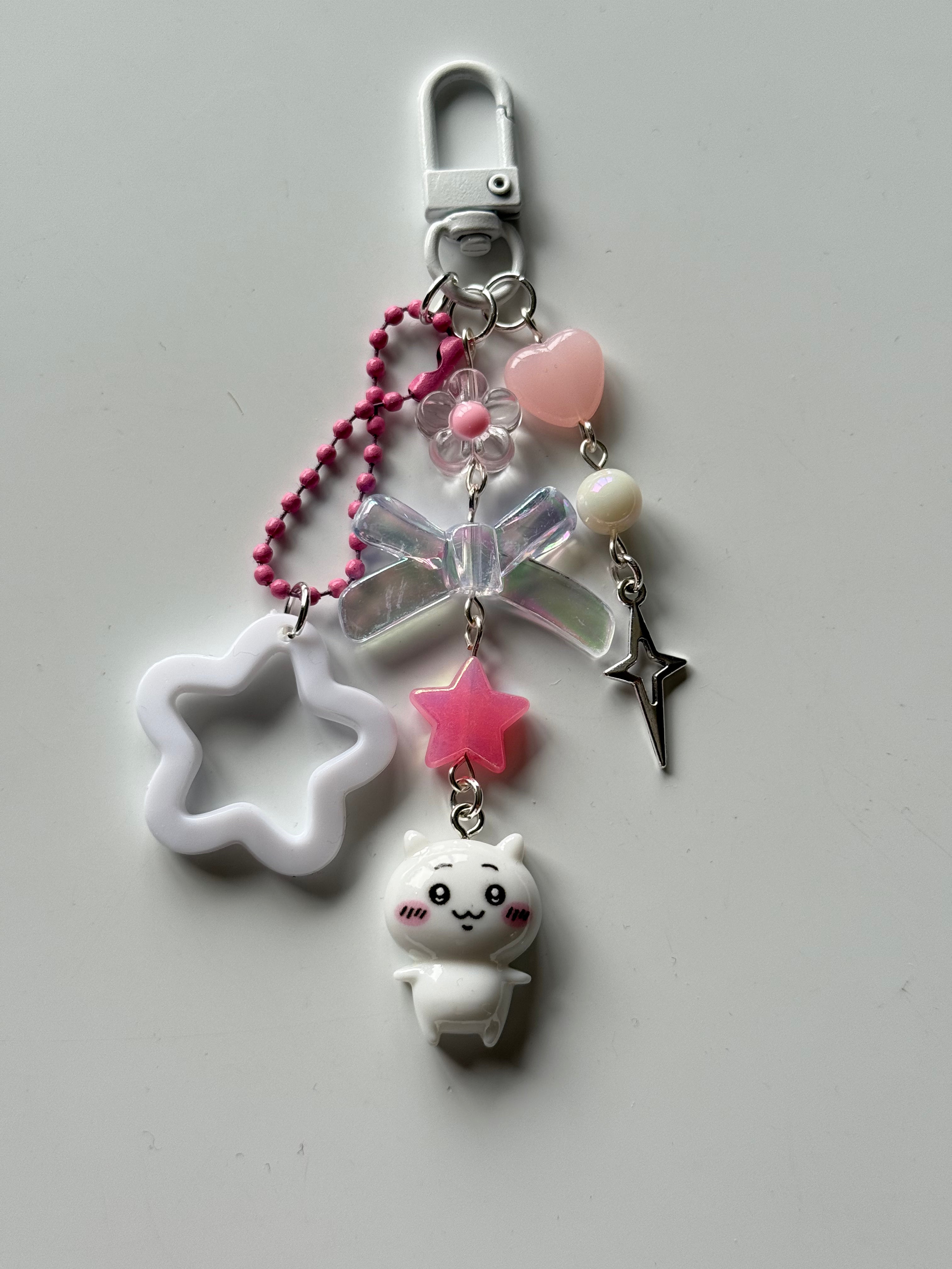 Handmade Chiikawa Beaded Keychain: Kawaii Keychain