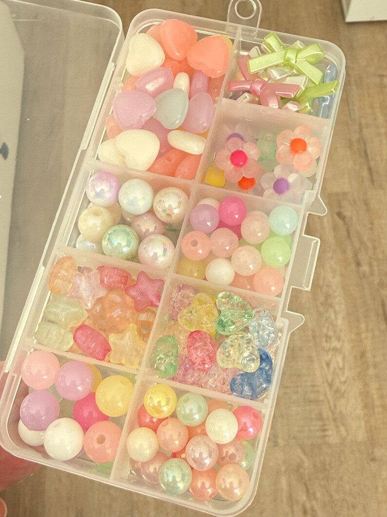 A box of cuteness Handmade Kawaii Bead kit, Hand picked by Me... Beadsbylillixx