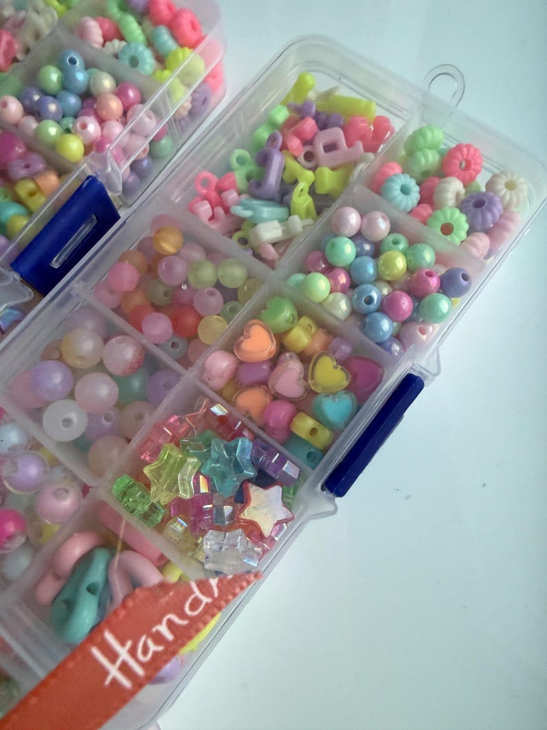 A box of cuteness Handmade Kawaii Bead kit, Hand picked by Me, Get Creative!!.. Beadsbylillixx