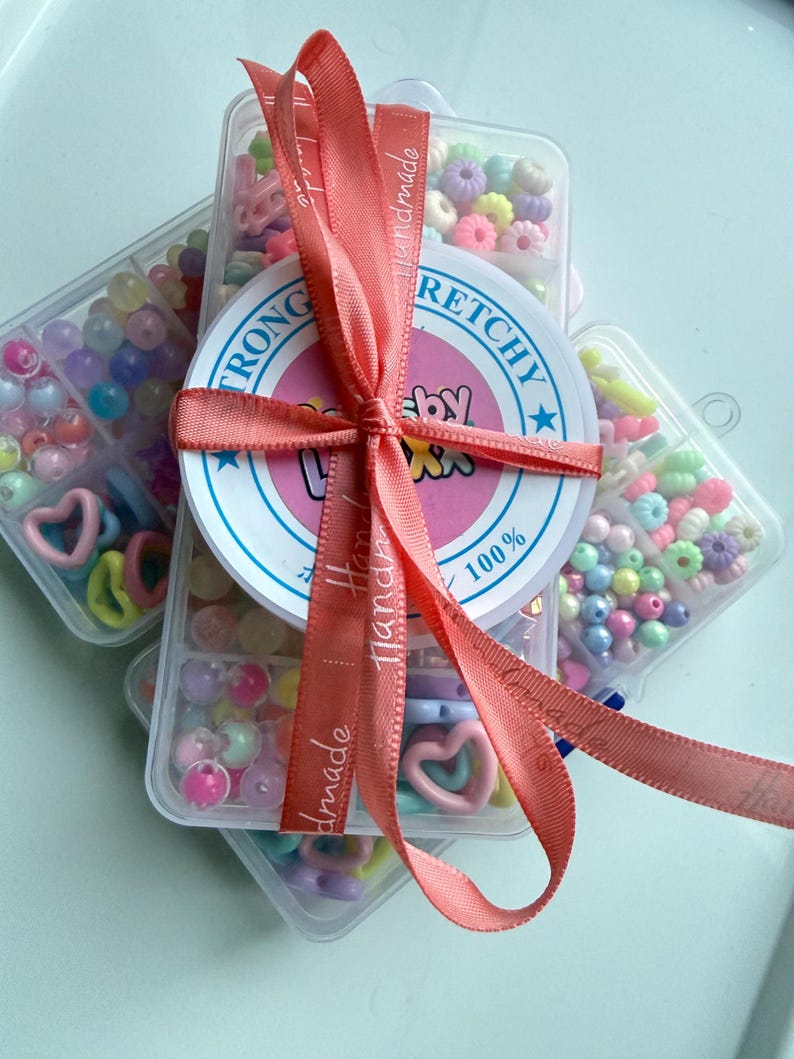 A box of cuteness Handmade Kawaii Bead kit, Hand picked by Me, Get Creative!!.. Beadsbylillixx