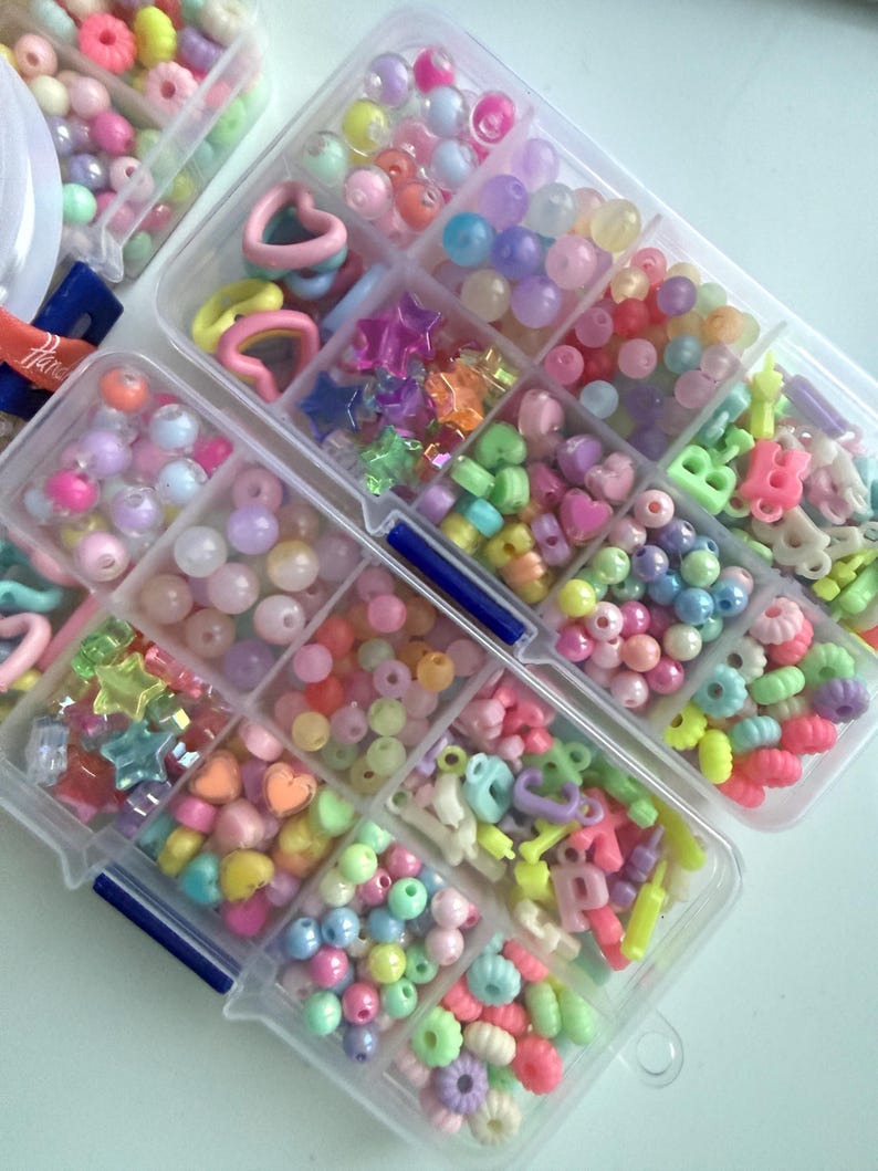 A box of cuteness Handmade Kawaii Bead kit, Hand picked by Me, Get Creative!!.. Beadsbylillixx
