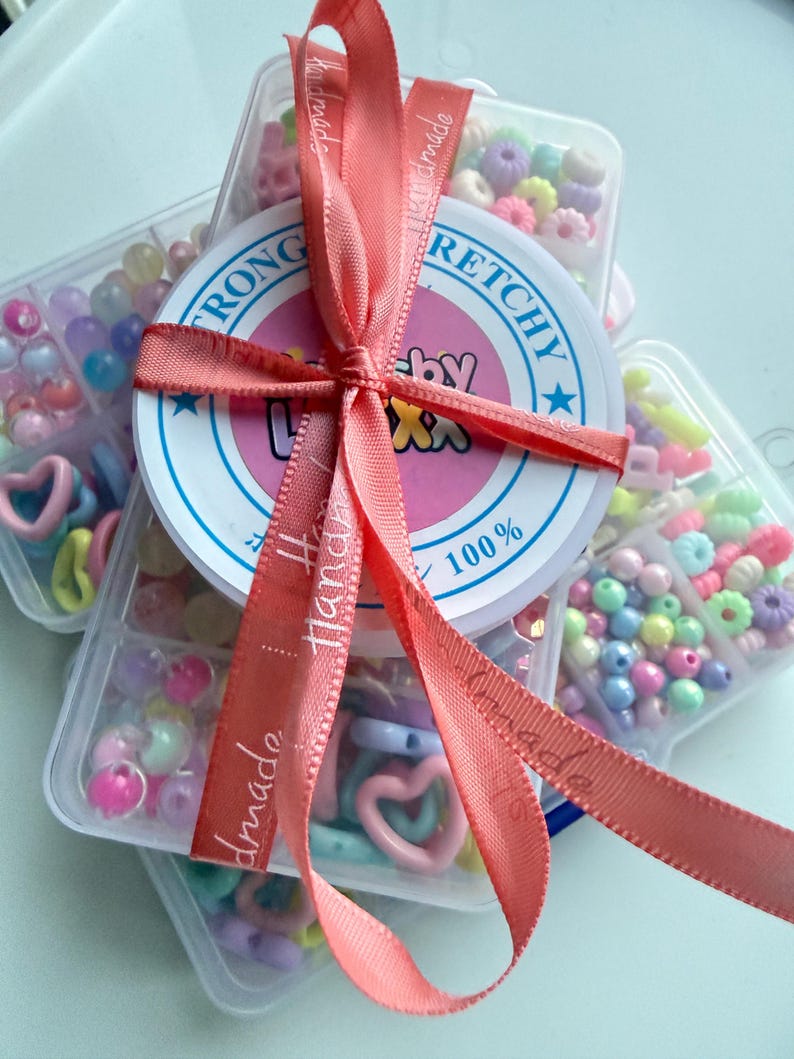 A box of cuteness Handmade Kawaii Bead kit, Hand picked by Me, Get Creative!!.. Beadsbylillixx