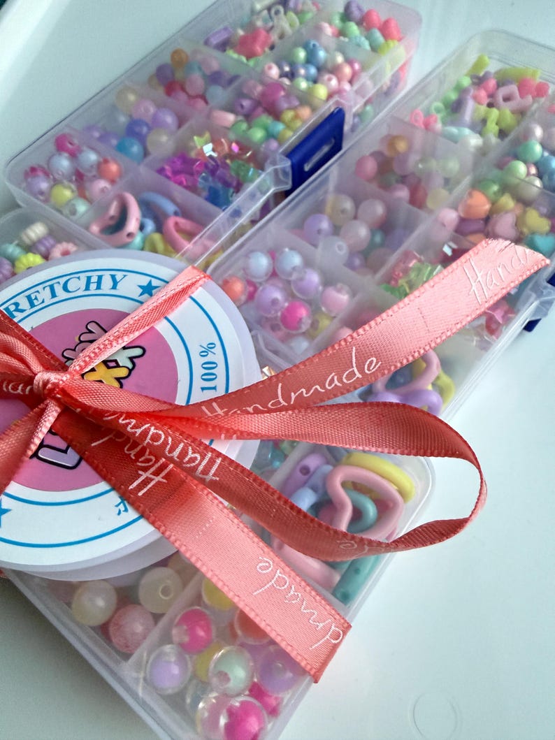 A box of cuteness Handmade Kawaii Bead kit, Hand picked by Me, Get Creative!!.. Beadsbylillixx