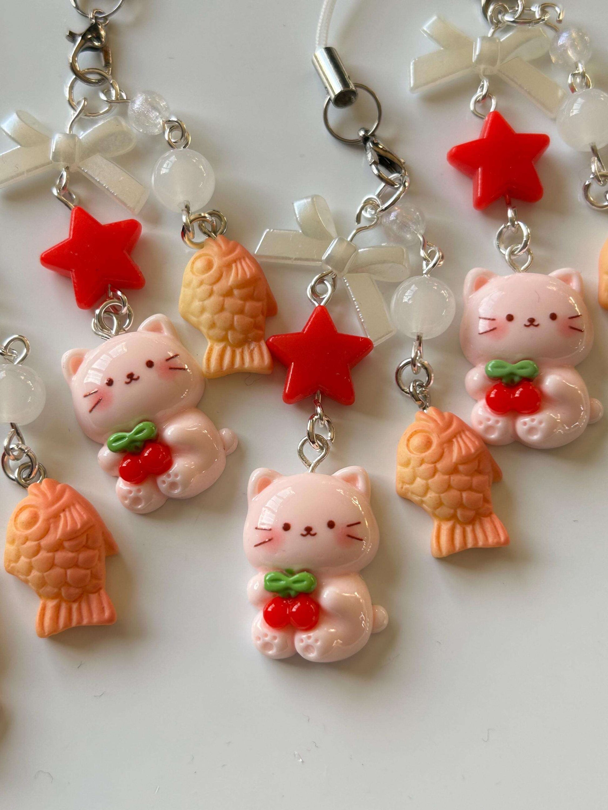 HANDMADE Cute Kawaii Cat Phone Charms