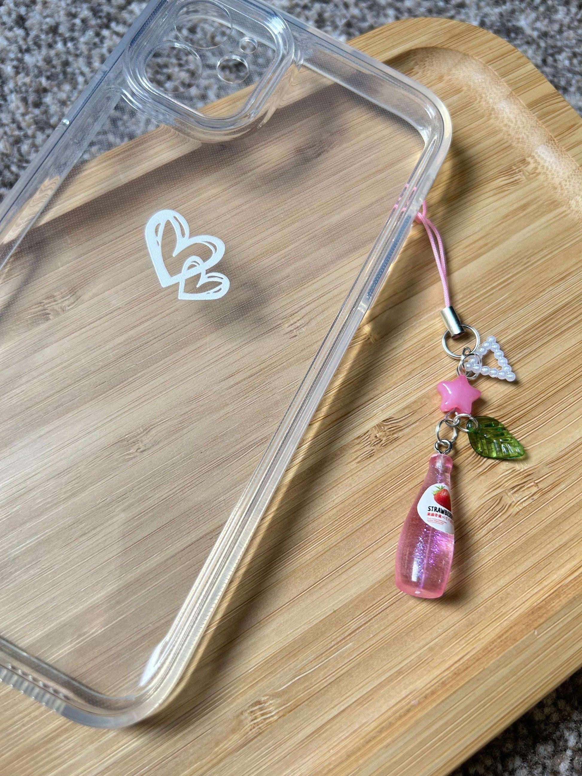 HANDMADE Kawaii Cute Soda Bottle Phone Charms Strawberry
