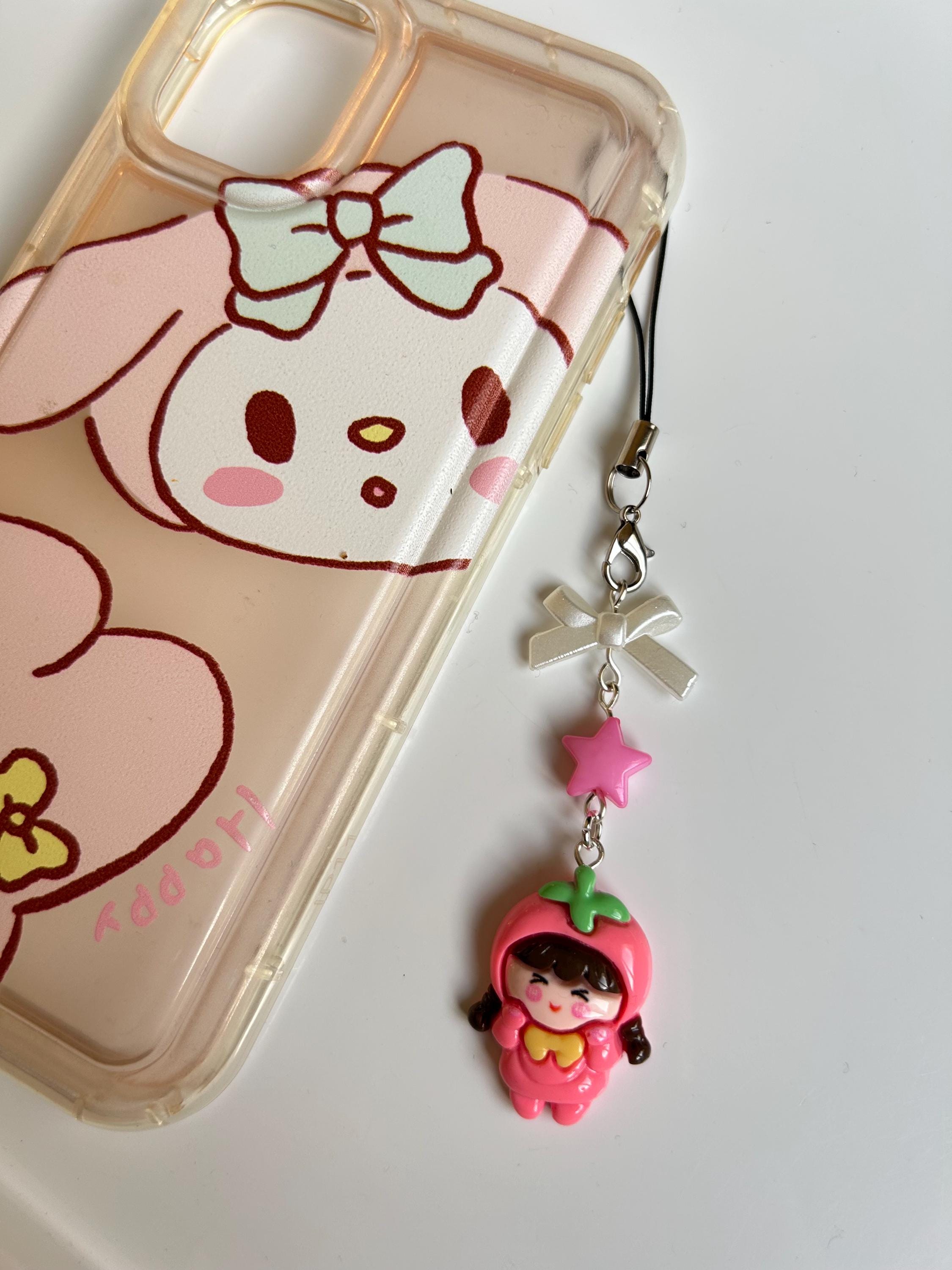 HANDMADE Kawaii Cute Fruit Girl Phone Charms Strawberry V2