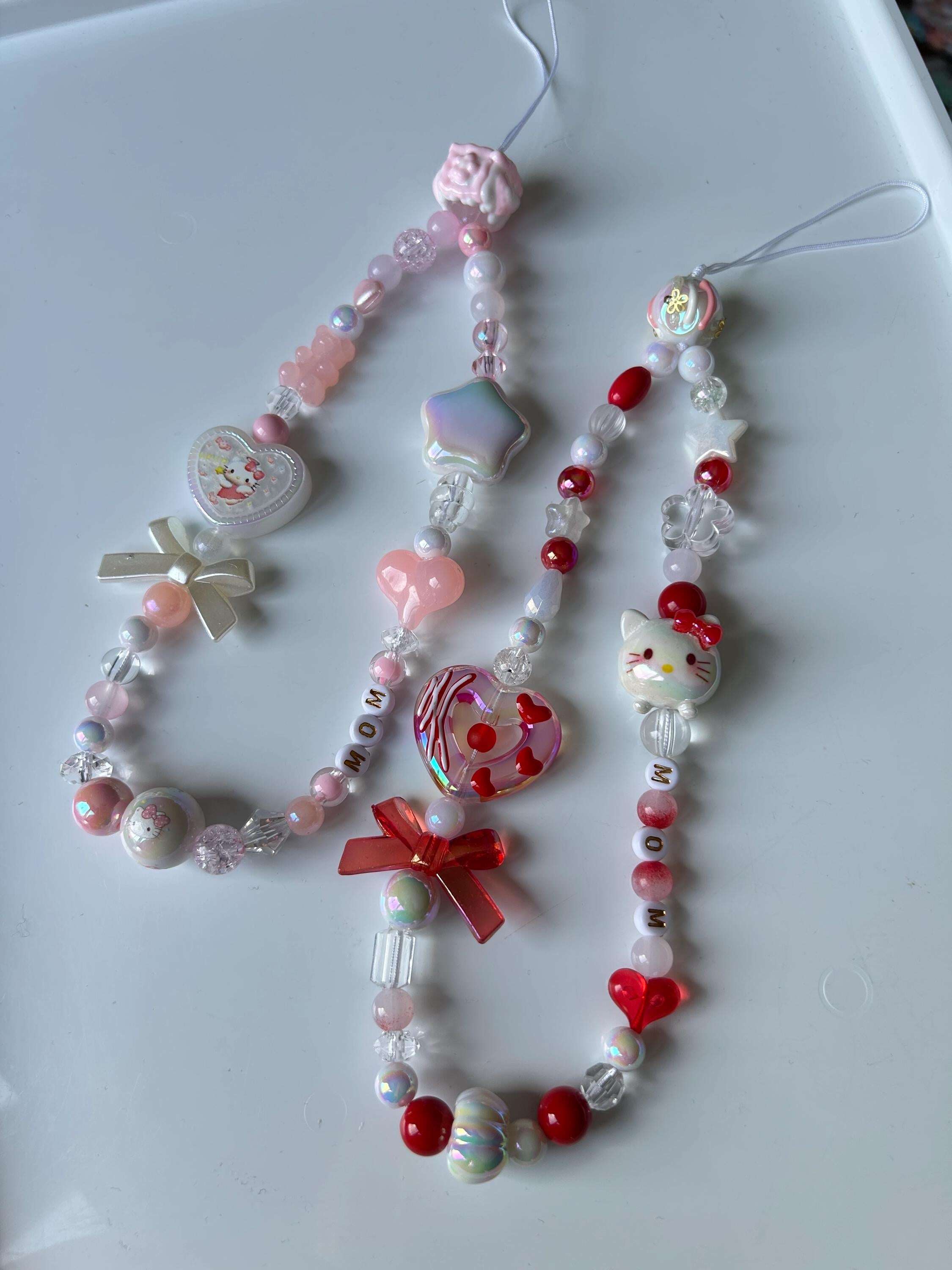 HANDMADE Cute Sanrio Inspired Hello Kitty Mom Phone Charms