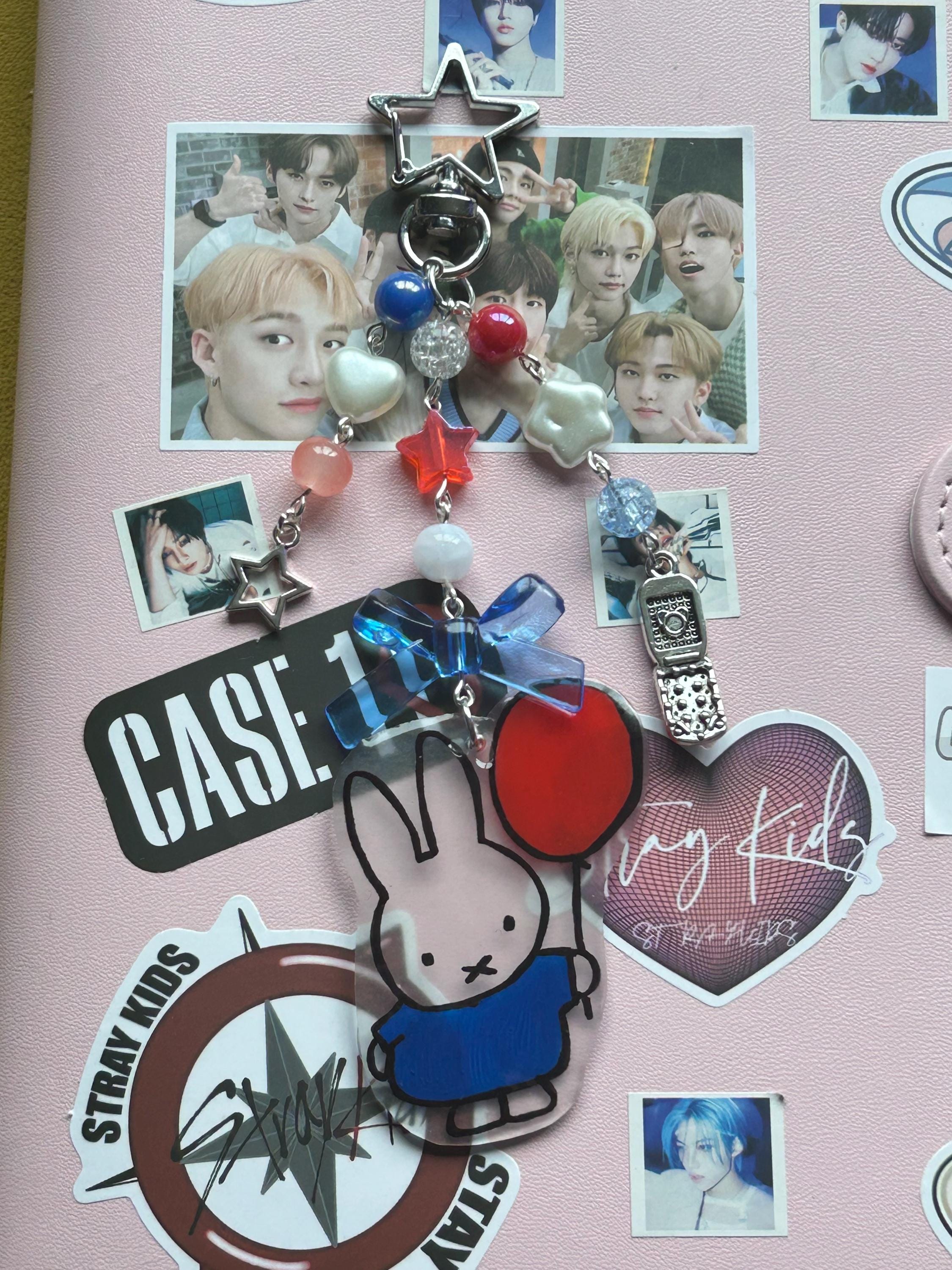 HANDMADE Cute Hand Drawn Shrinky Dink Miffy Inspired Keychain