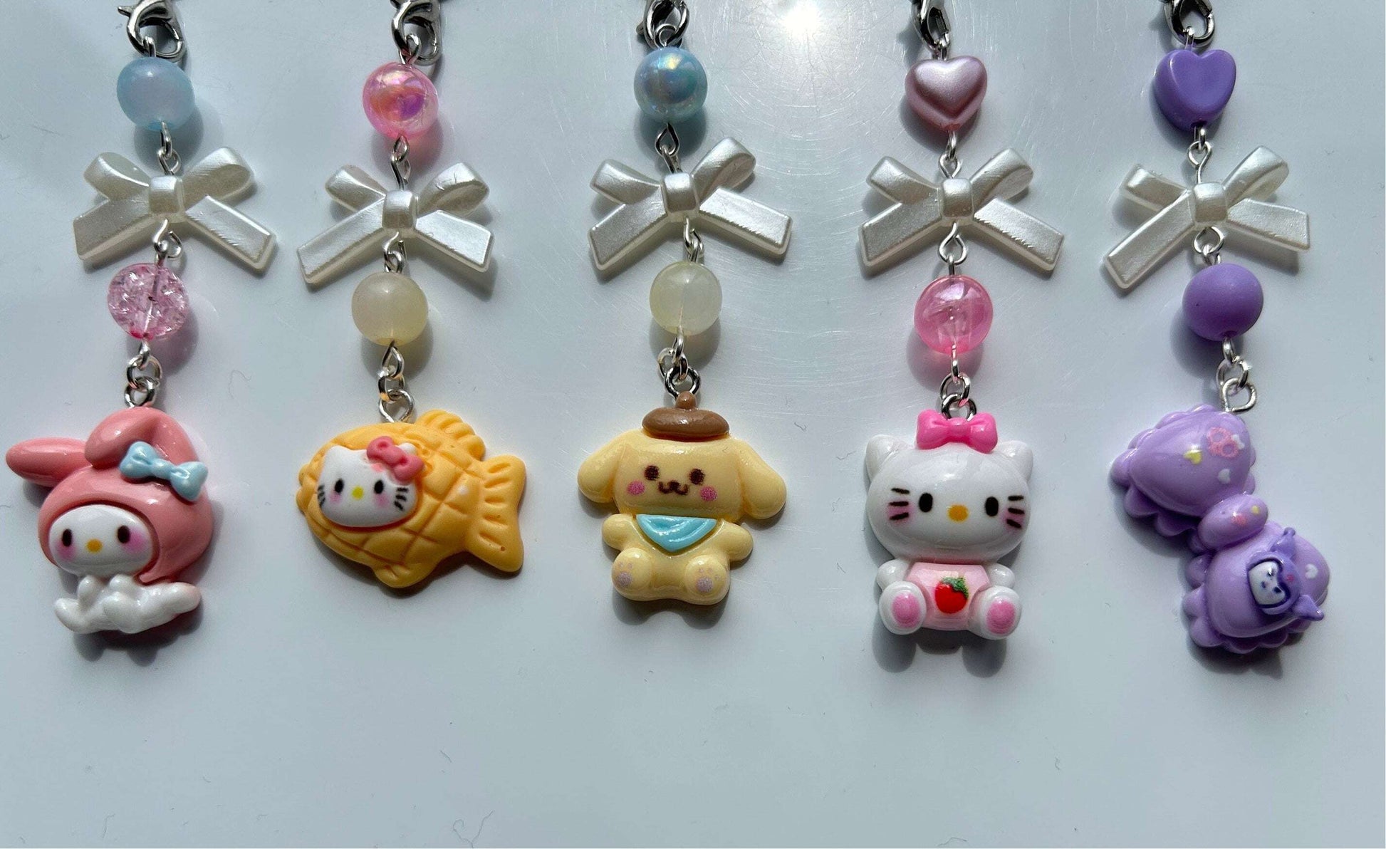 HANDMADE Cute Sanrio Inspired Bow Phone Charms