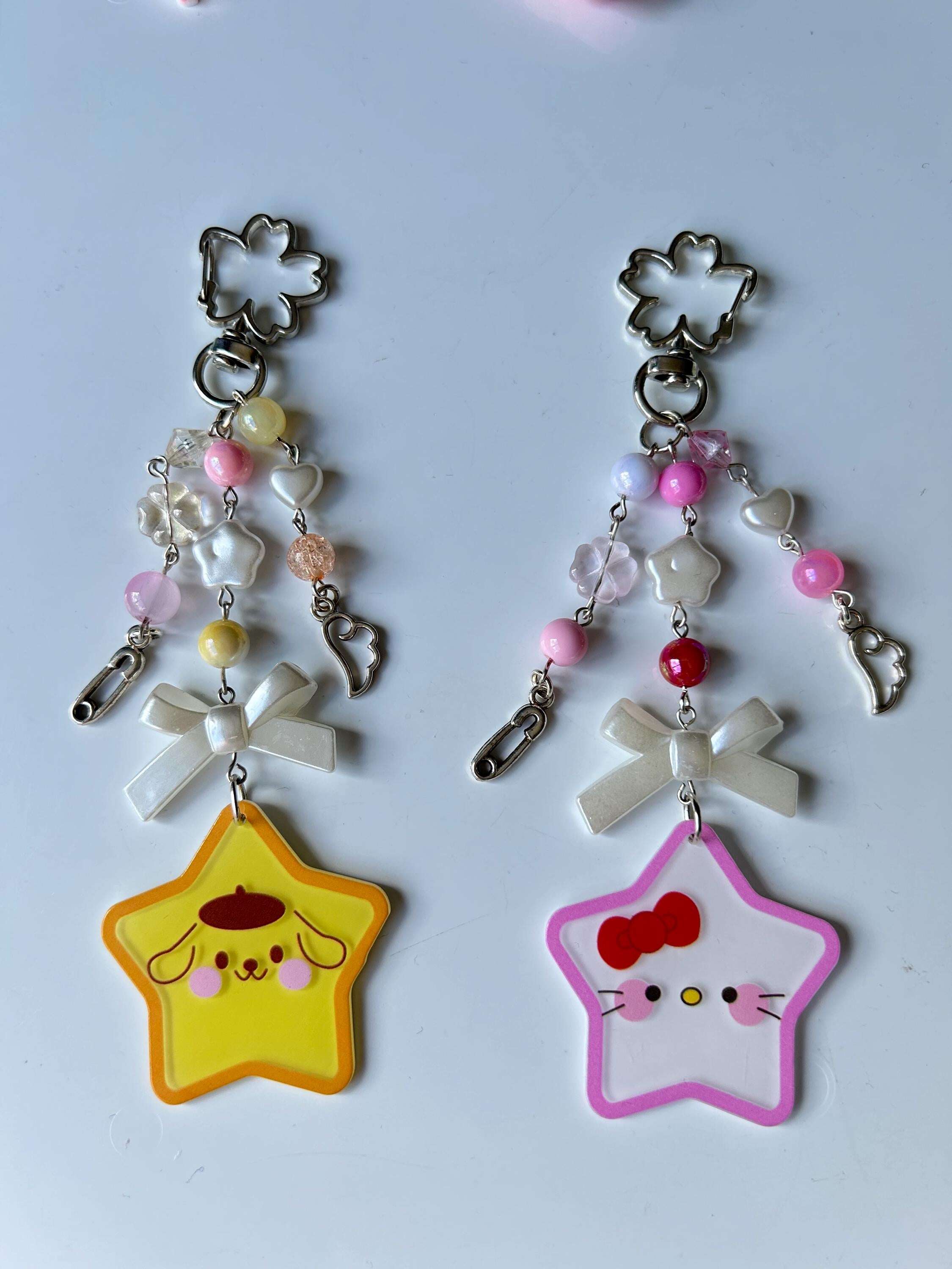 Super Cute Handmade Kawaii Sanrio Inspired Stars Keychains
