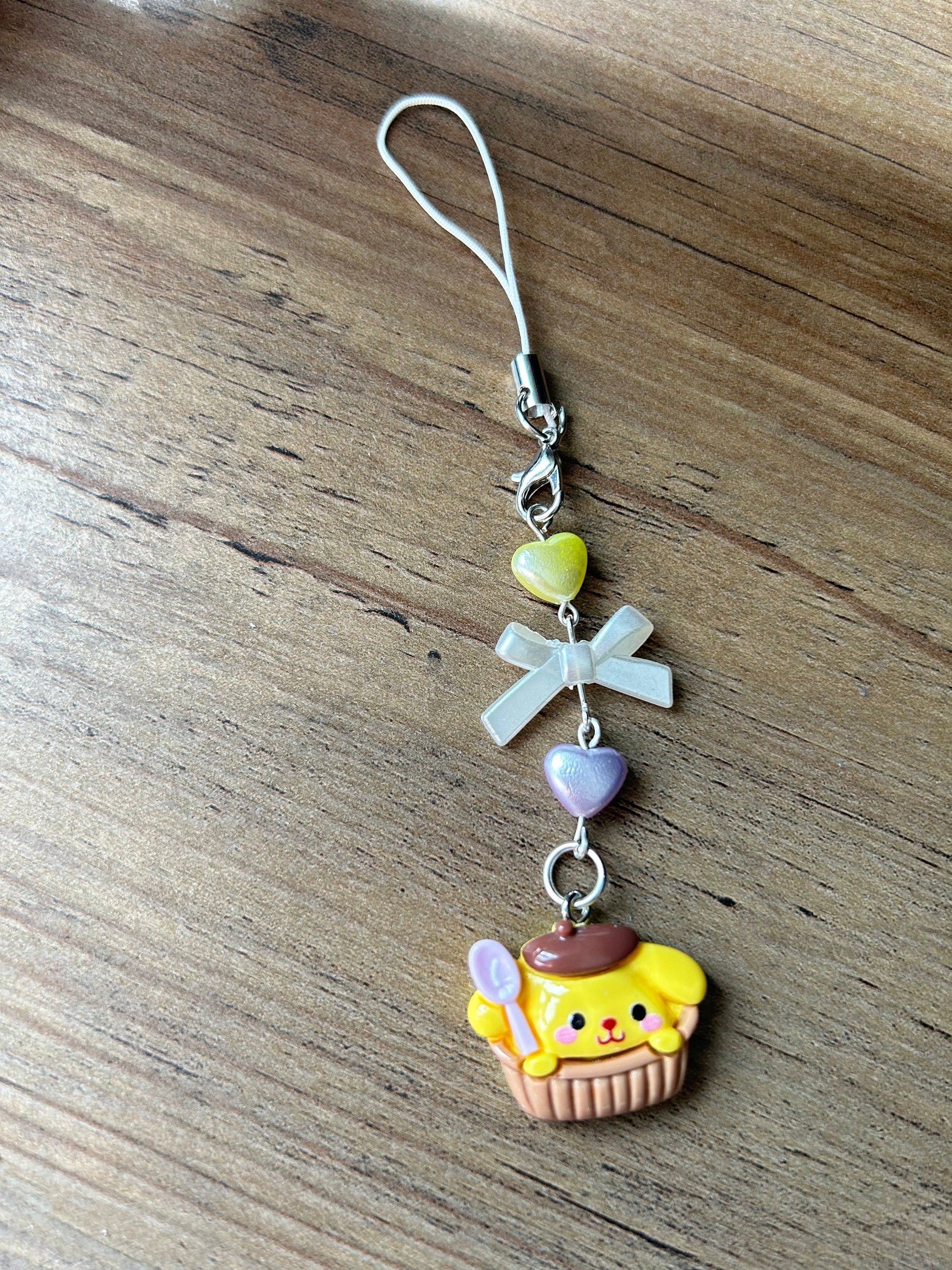 HANDMADE Cute Pompompurin Inspired Pudding Phone Charm
