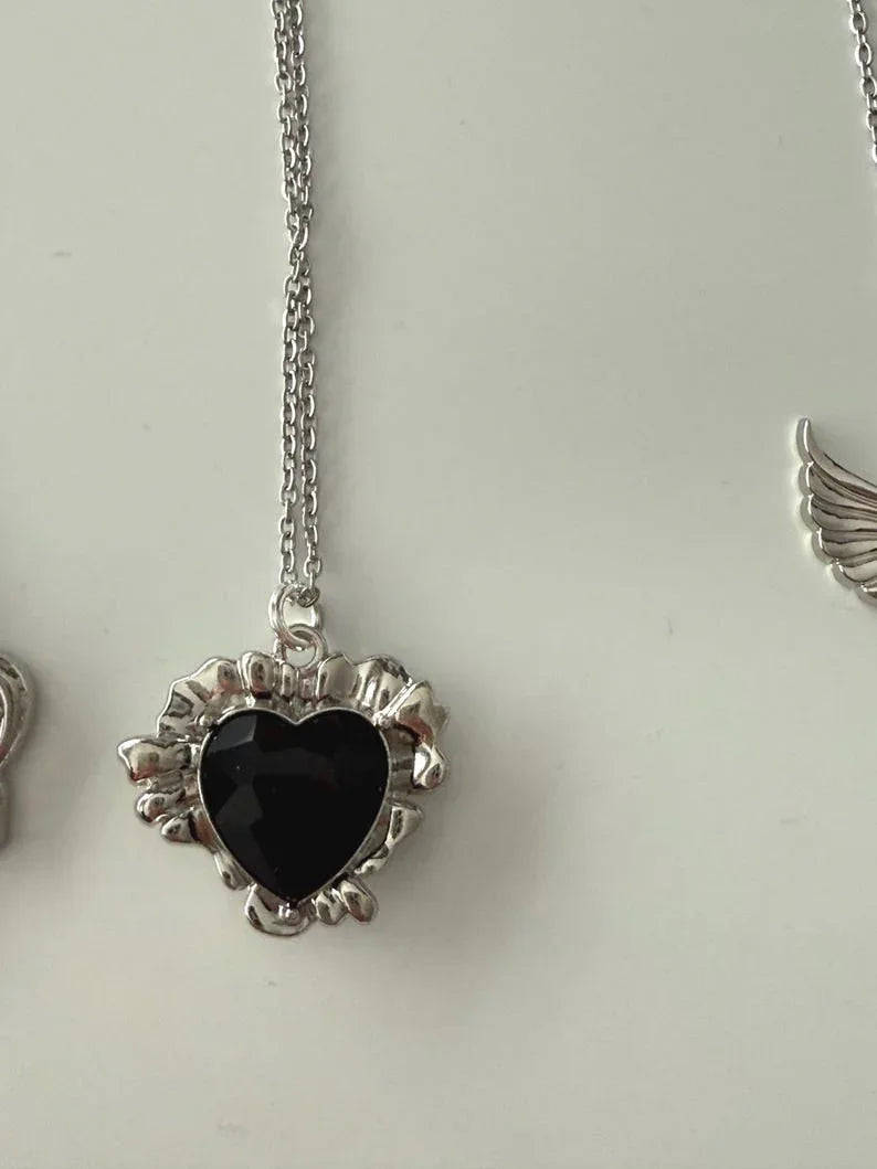 Absolutely Stunning Handmade Whimsical Black Gem Necklaces 17” Beadsbylillixx