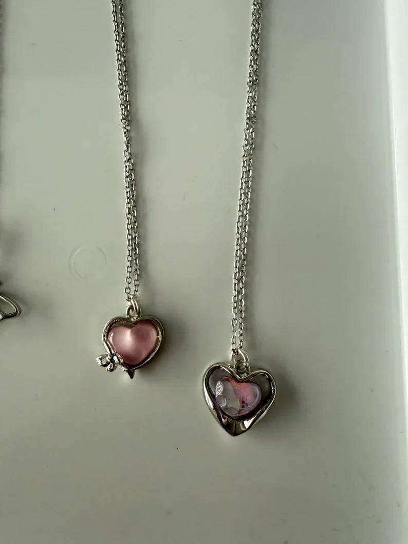 Absolutely Stunning Handmade Whimsical Pink Gem Necklaces 17” Beadsbylillixx