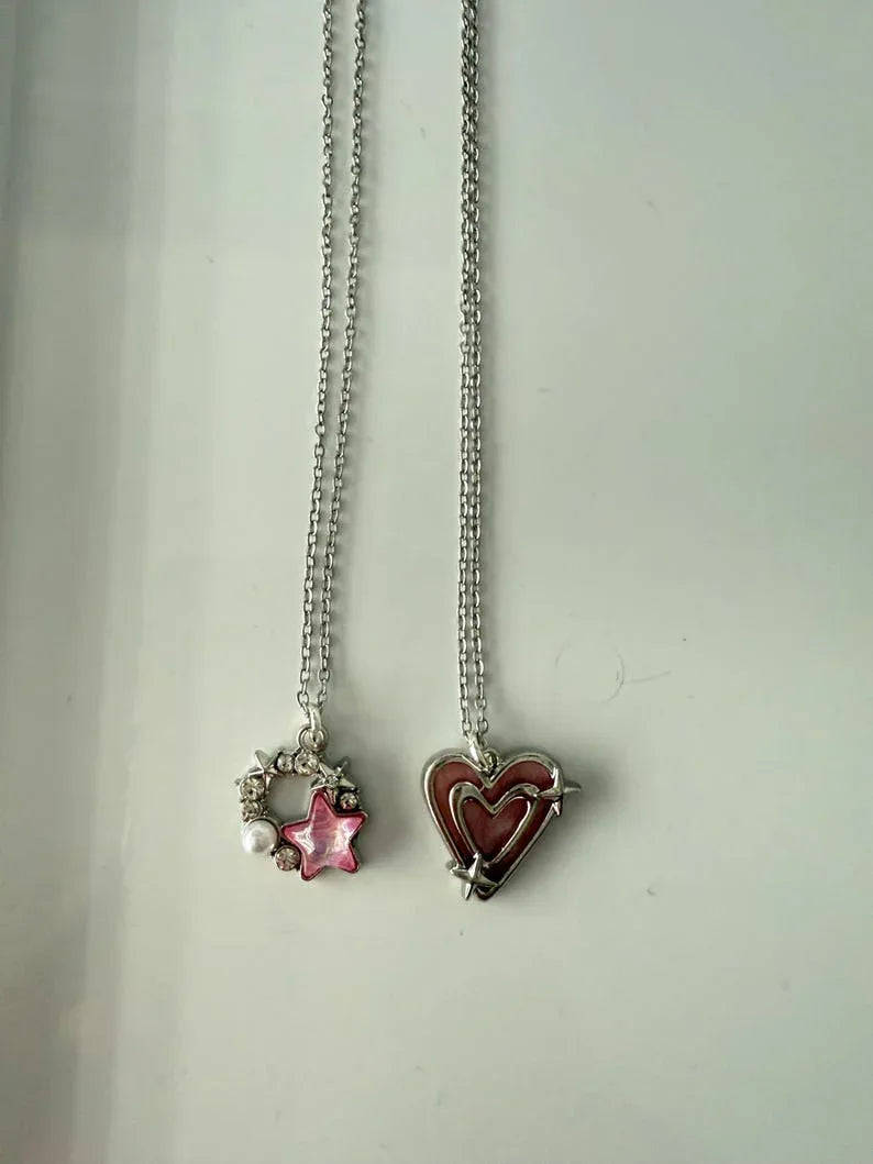 Absolutely Stunning Handmade Whimsical Pink Gem Necklaces 17” Beadsbylillixx