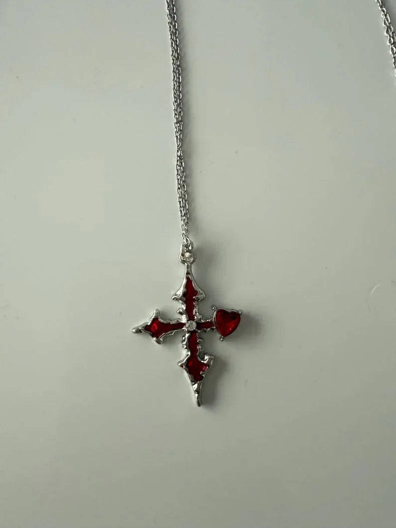 Absolutely Stunning Handmade Whimsical Red Gem Necklaces 17” Beadsbylillixx