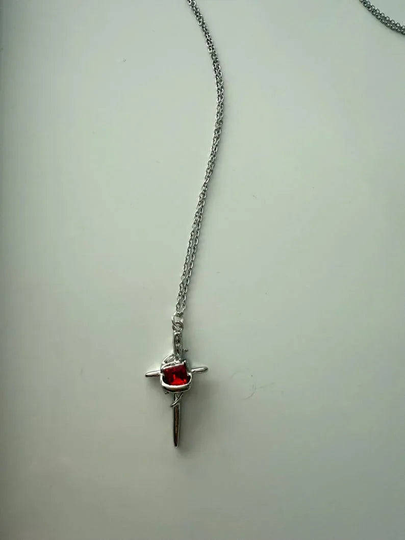 Absolutely Stunning Handmade Whimsical Red Gem Necklaces 17” Beadsbylillixx