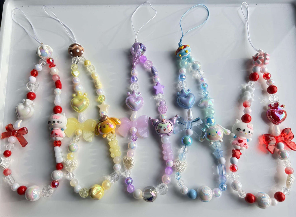 HANDMADE Cute Sanrio Inspired Queen of Hearts Phone Charms