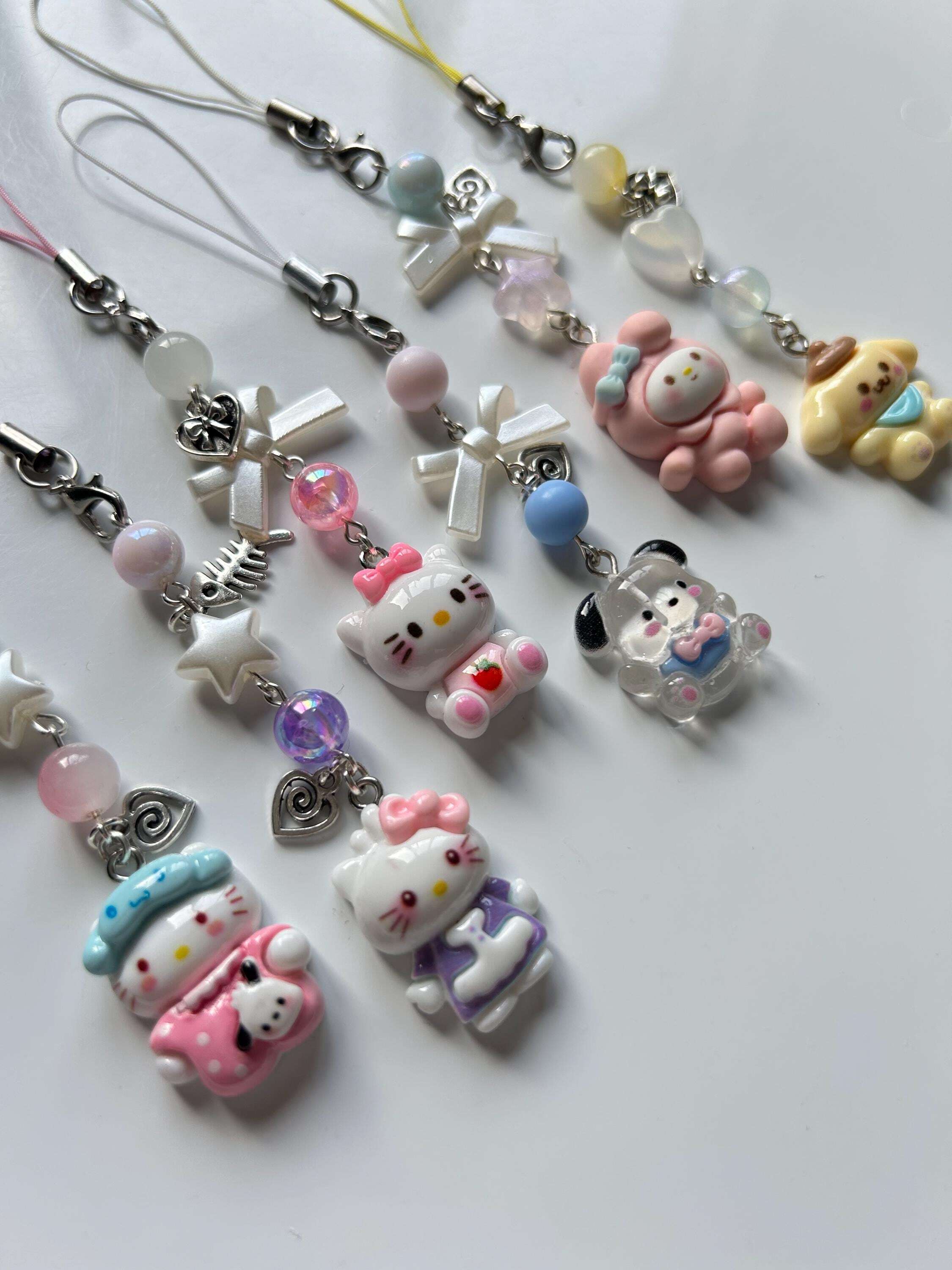 HANDMADE Cute Hello Kitty and Friends Inspired Phone Charms