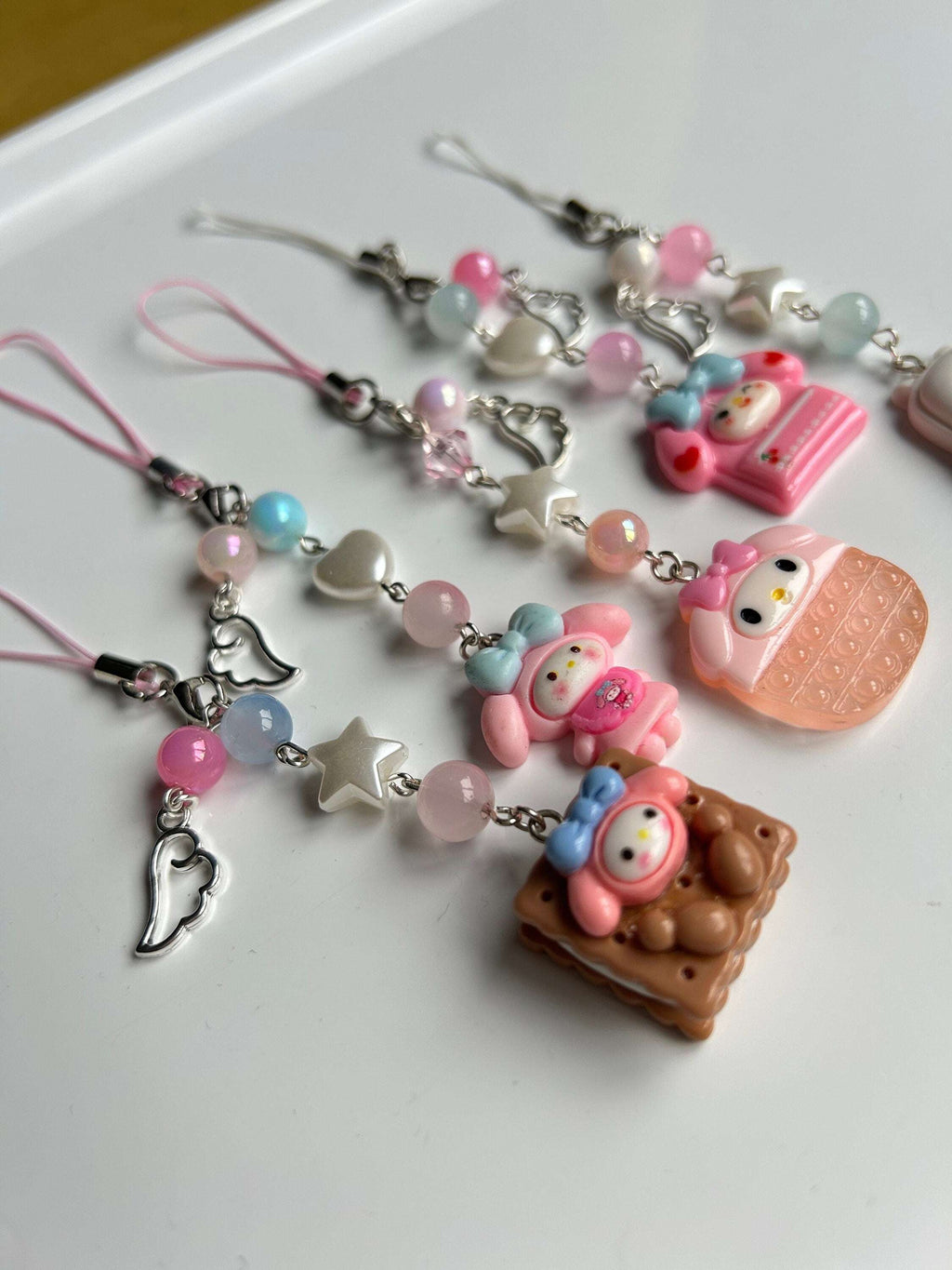 HANDMADE Cute Sanrio My Melody Themed Phone Charms