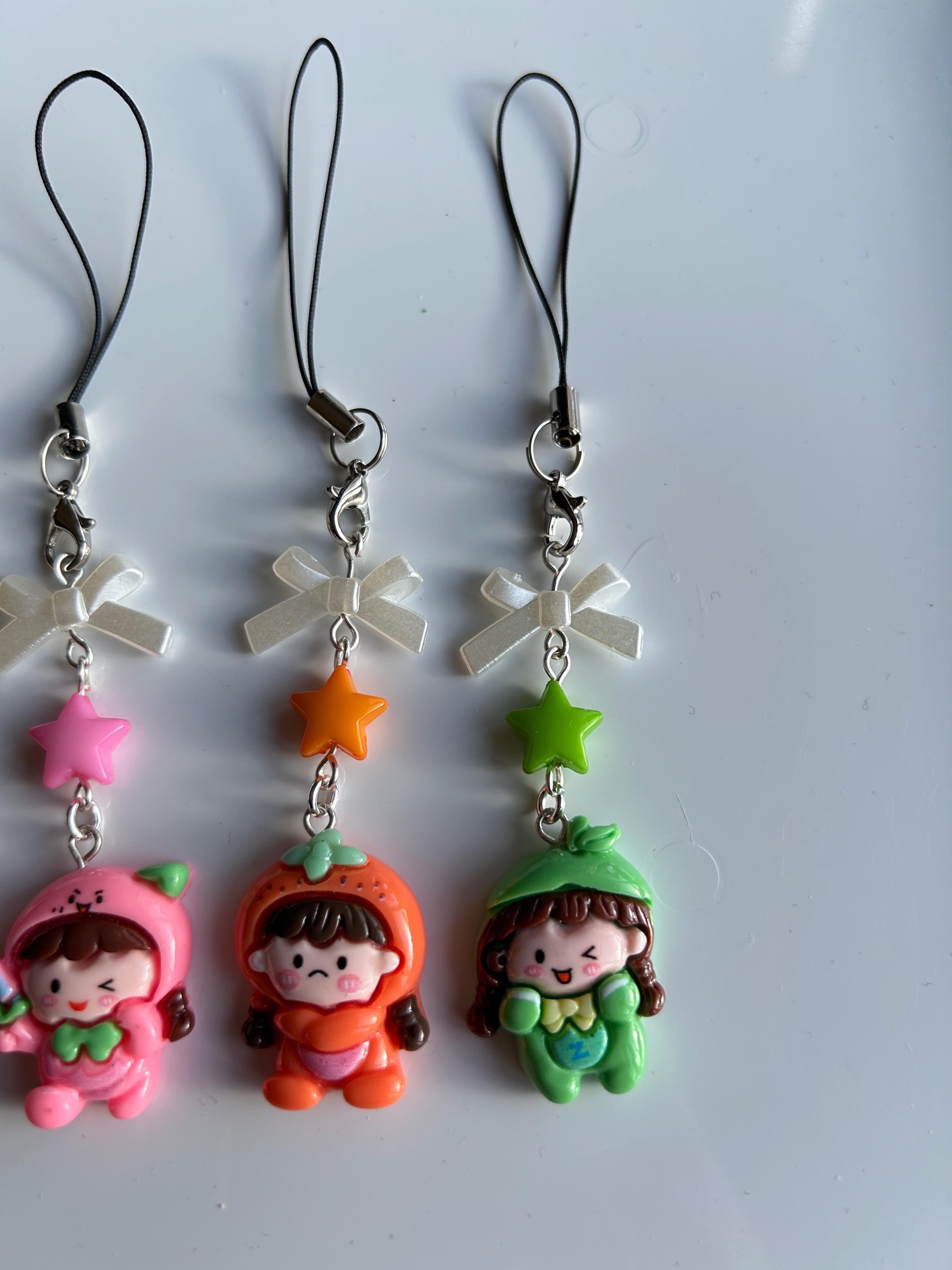 HANDMADE Kawaii Cute Fruit Girl Phone Charms