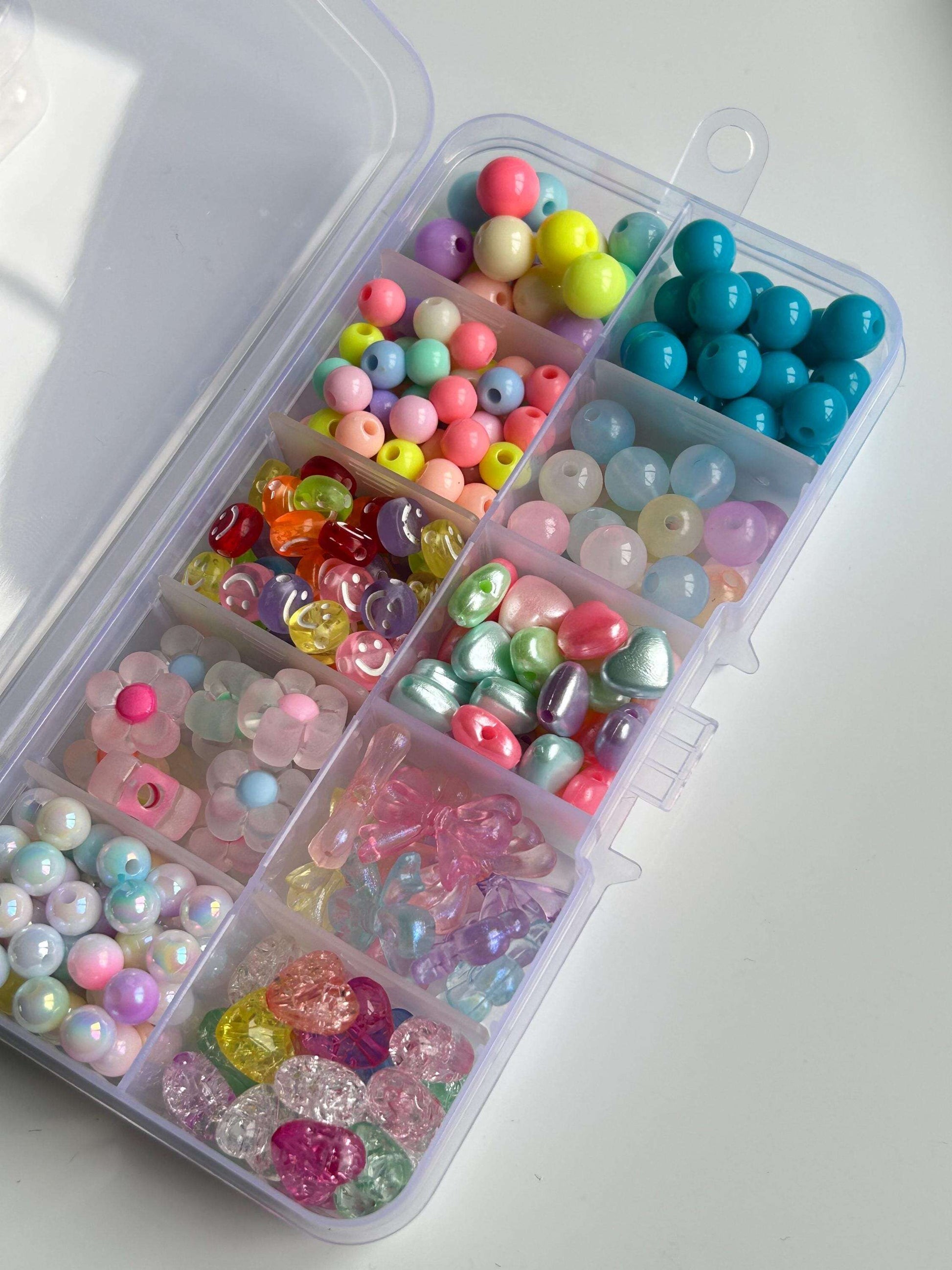A Box of Cuteness Handmade Kawaii Bead Kit Flowers And Smilies