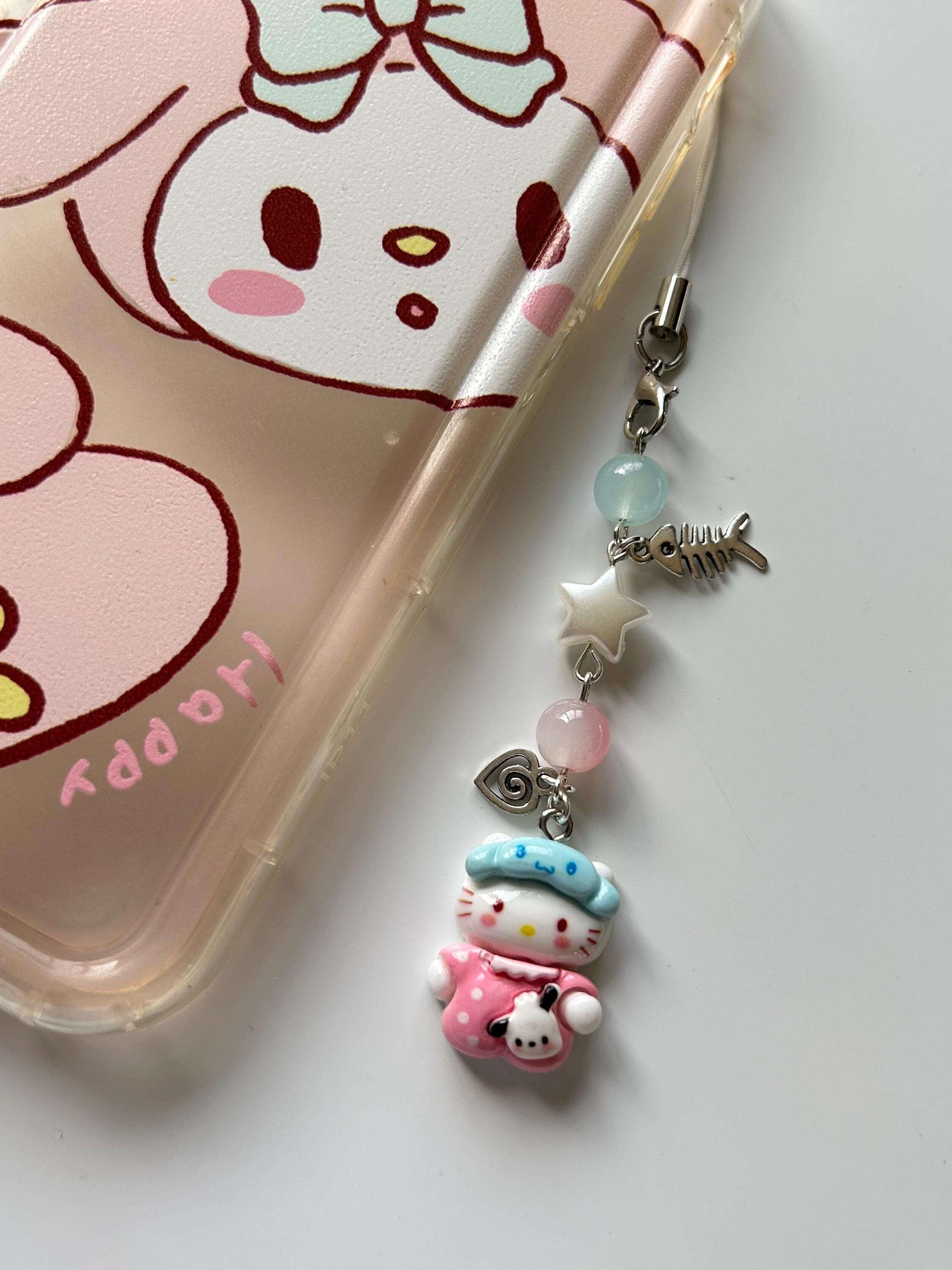 HANDMADE Cute Hello Kitty and Friends Inspired Phone Charms Bedtime Kitty