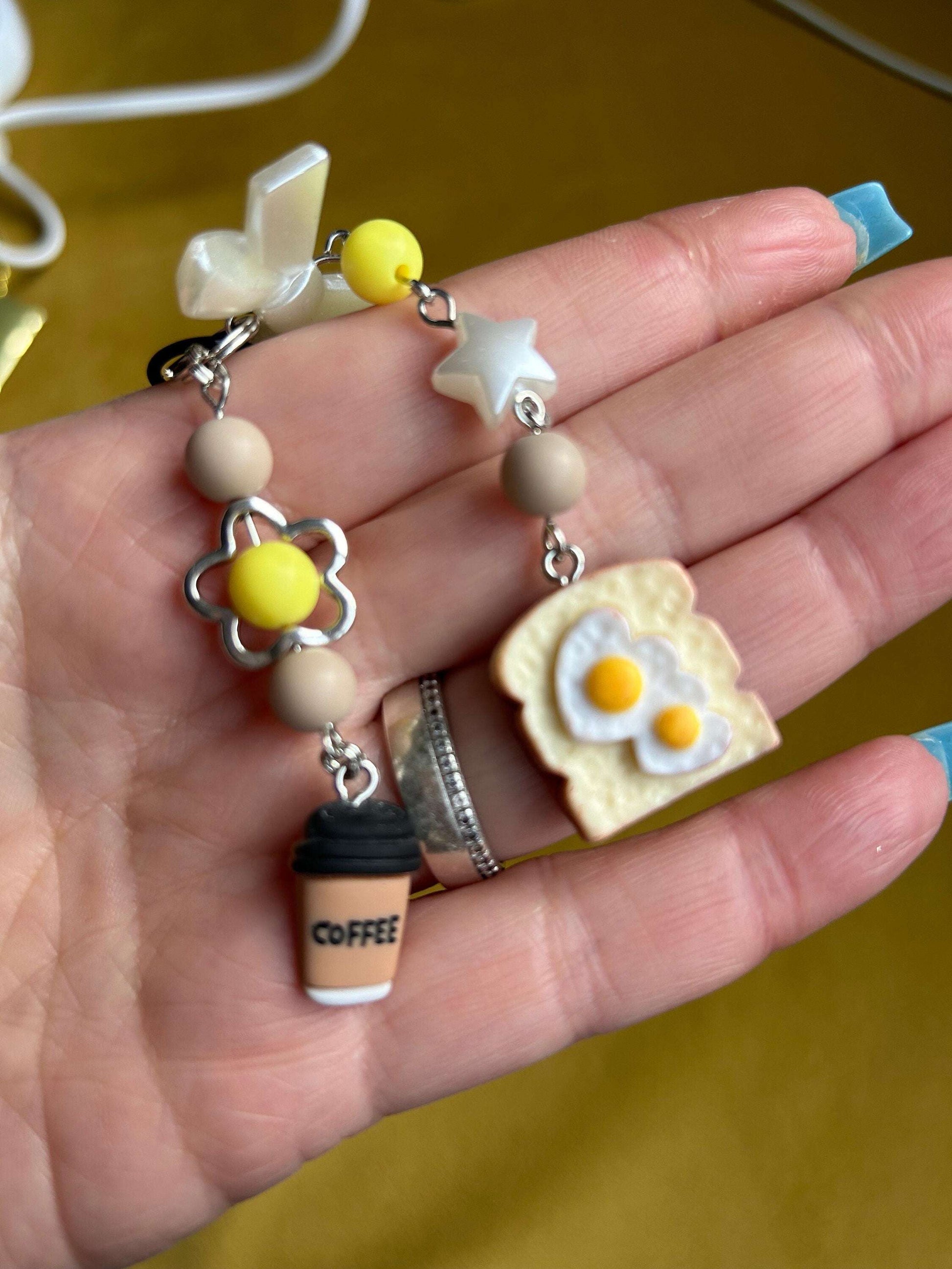 HANDMADE Cute Kawaii Breakfast Keychain