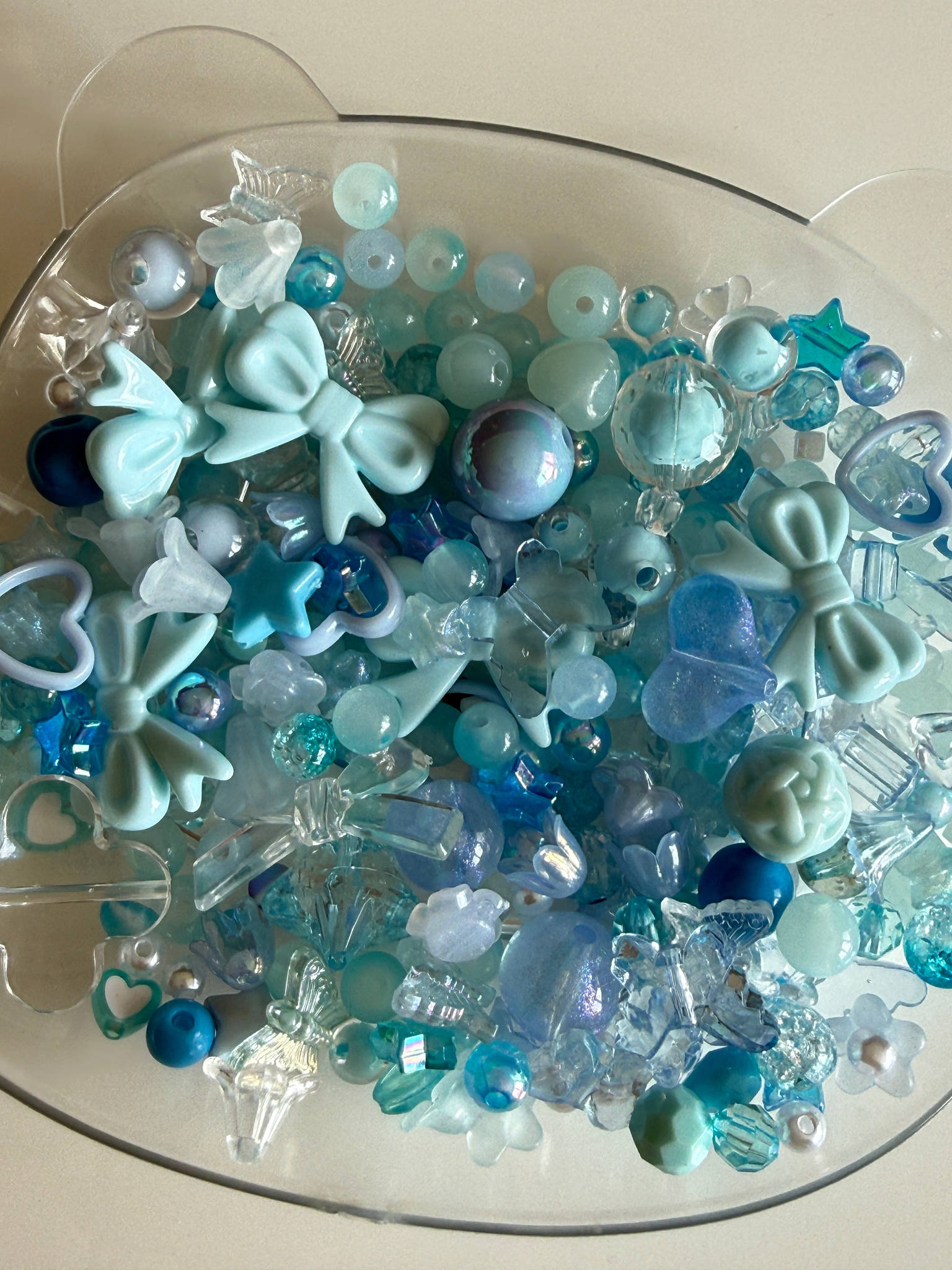 Blue Bead Mix – Ocean Blue Kawaii Bead Soup | Acrylic Craft Beads for Jewelry, Phone Charms, Bracelets & Keychains Beadsbylillixx