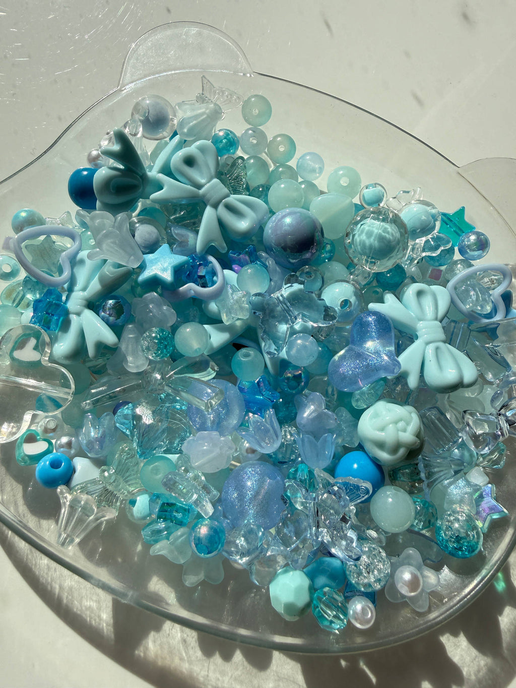 Blue Bead Mix – Ocean Blue Kawaii Bead Soup | Acrylic Craft Beads for Jewelry, Phone Charms, Bracelets & Keychains Beadsbylillixx