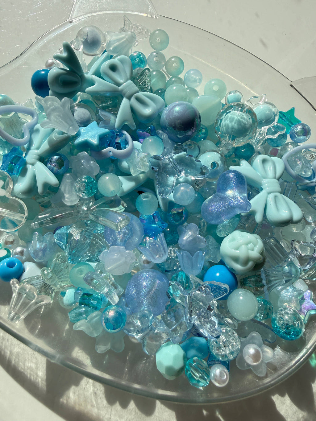 Blue Bead Mix – Ocean Blue Kawaii Bead Soup | Acrylic Craft Beads for Jewelry, Phone Charms, Bracelets & Keychains Beadsbylillixx