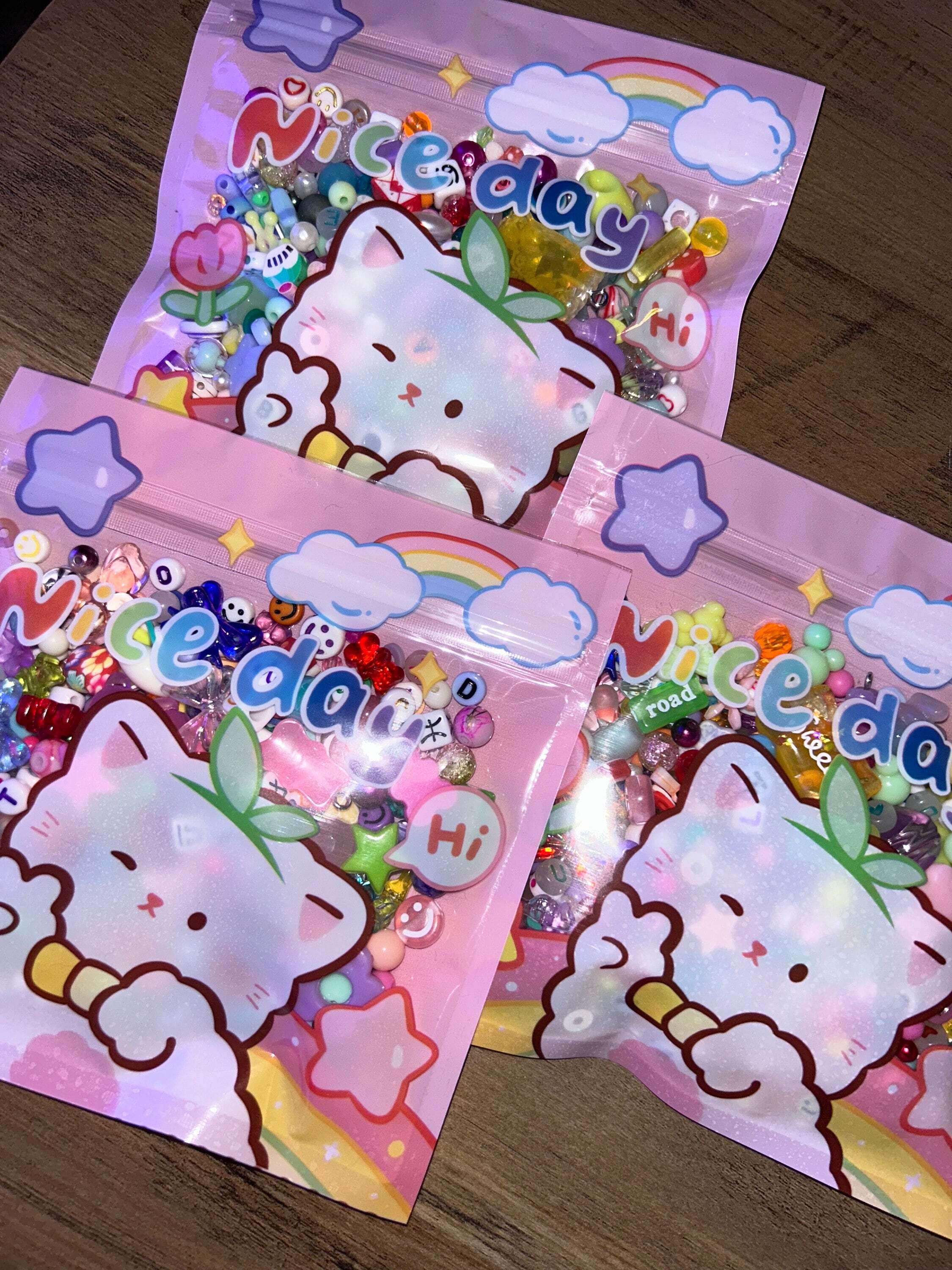 Kawaii Bead Soup Acrylic Bead Mix 100g