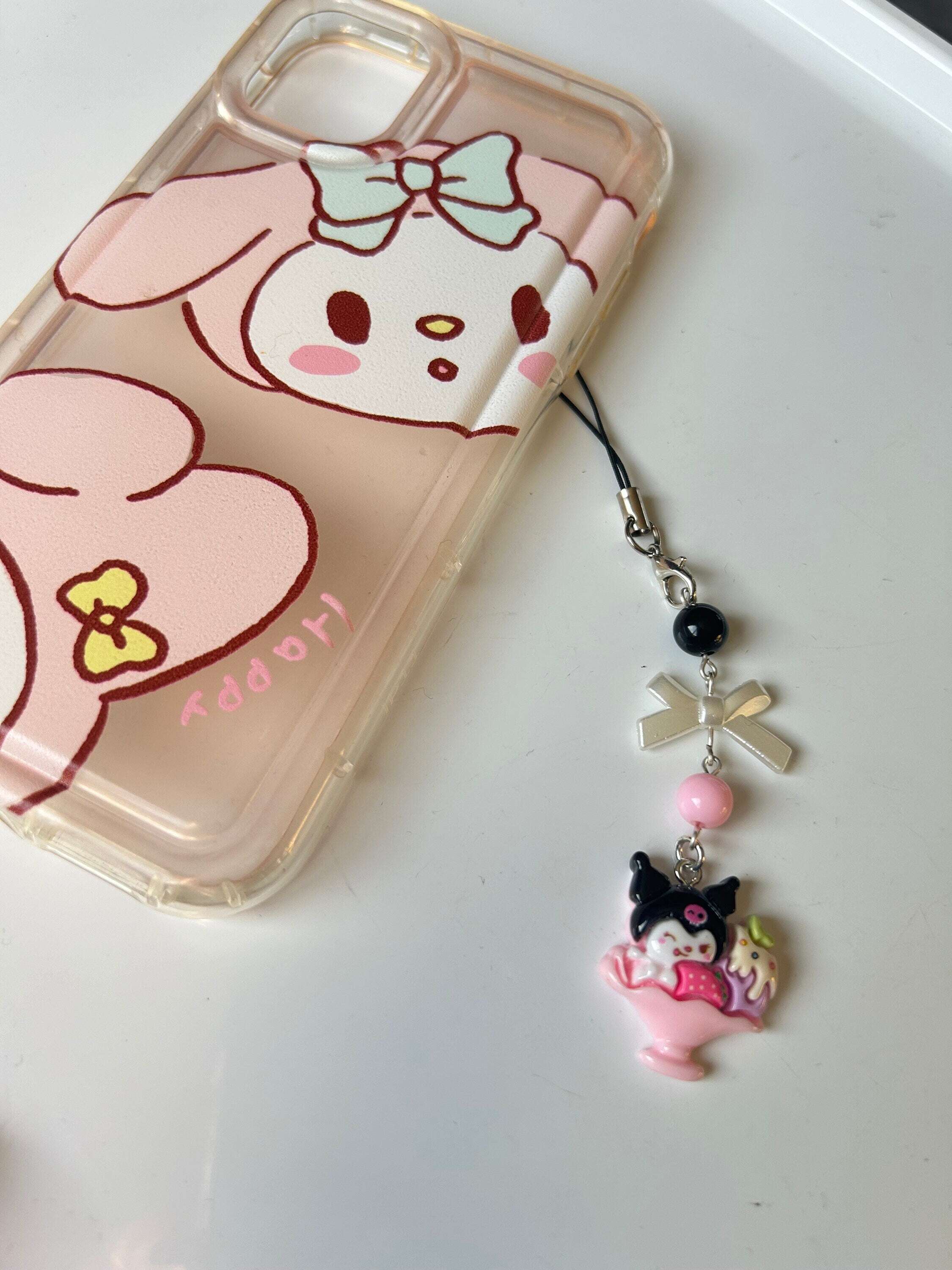 HANDMADE Cute Sanrio Inspired Kuromi Sweet Treats Phone Charms