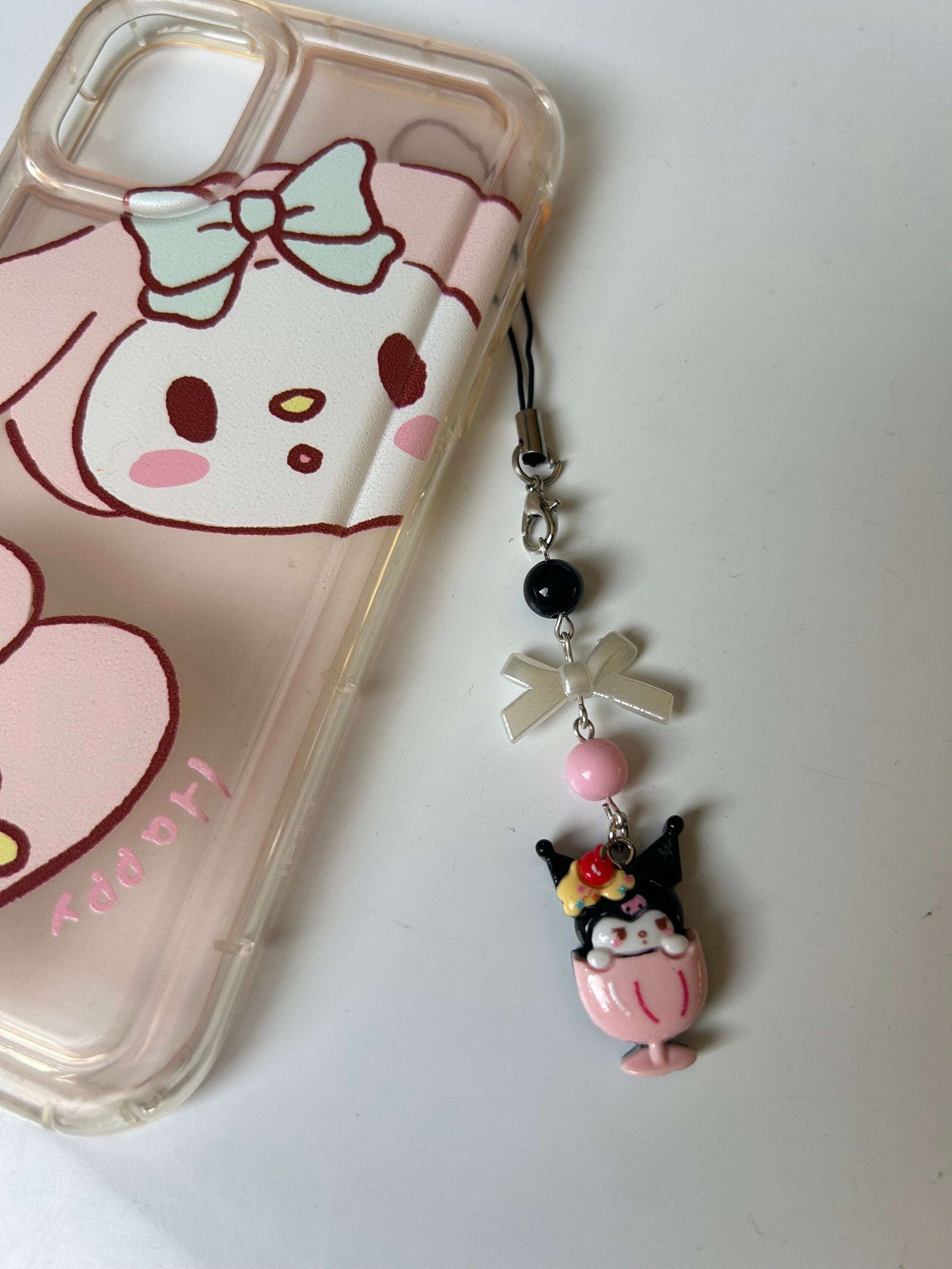 HANDMADE Cute Sanrio Inspired Kuromi Sweet Treats Phone Charms Kuromi Sundae