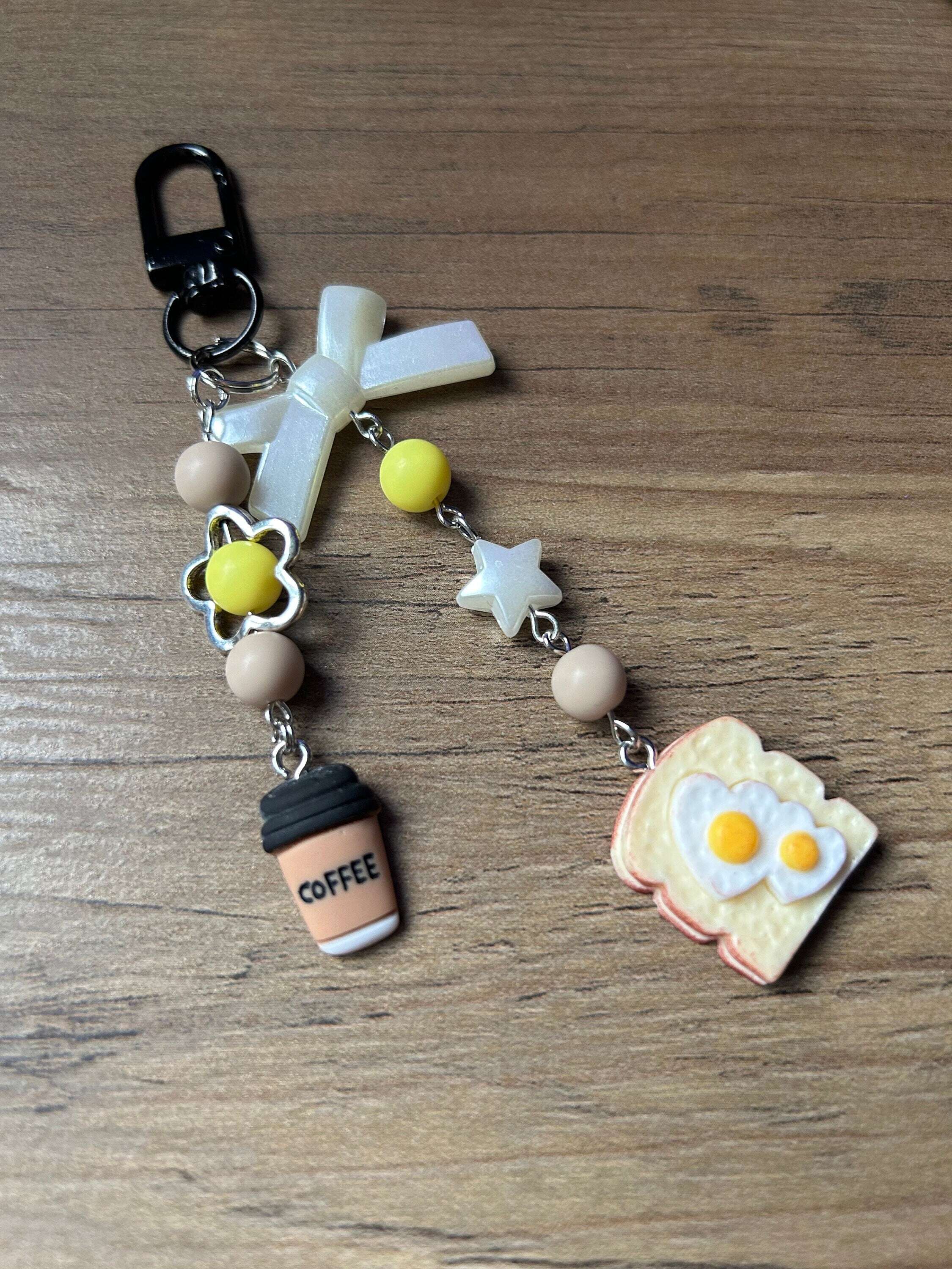 HANDMADE Cute Kawaii Breakfast Keychain