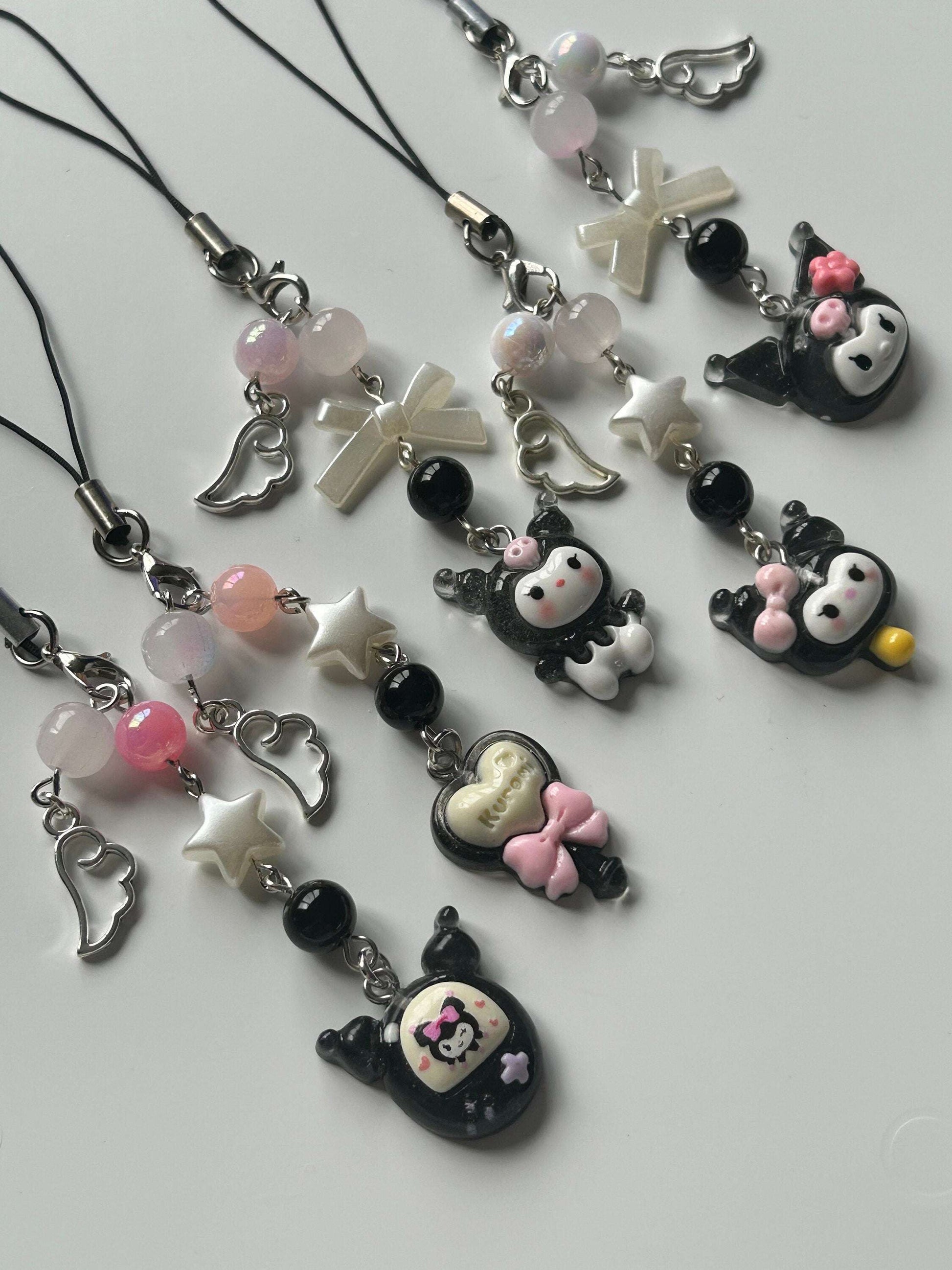 HANDMADE Cute Sanrio Themed Kuromi Phone Charm