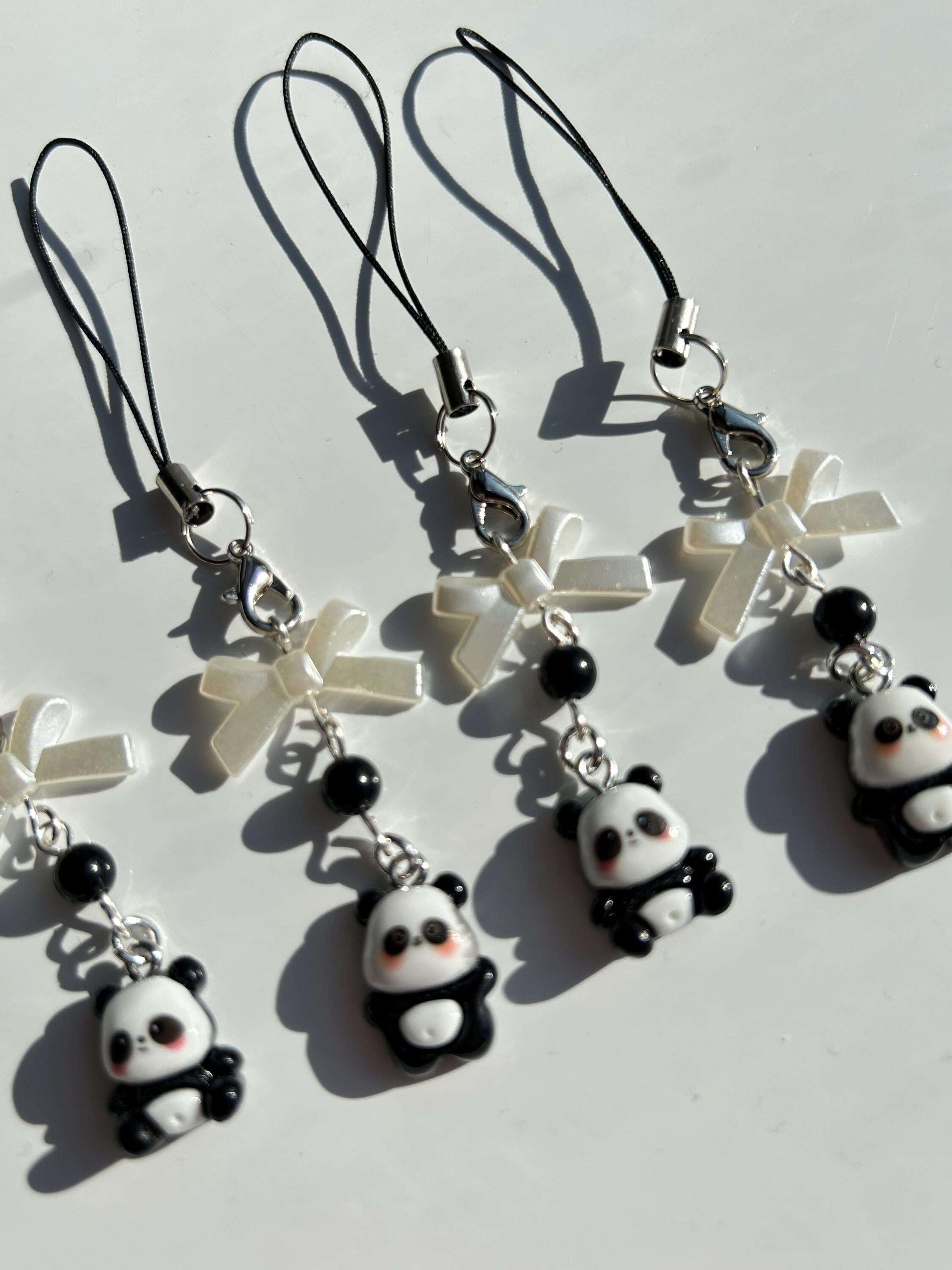 HANDMADE Cute Kawaii Panda Phone Charm