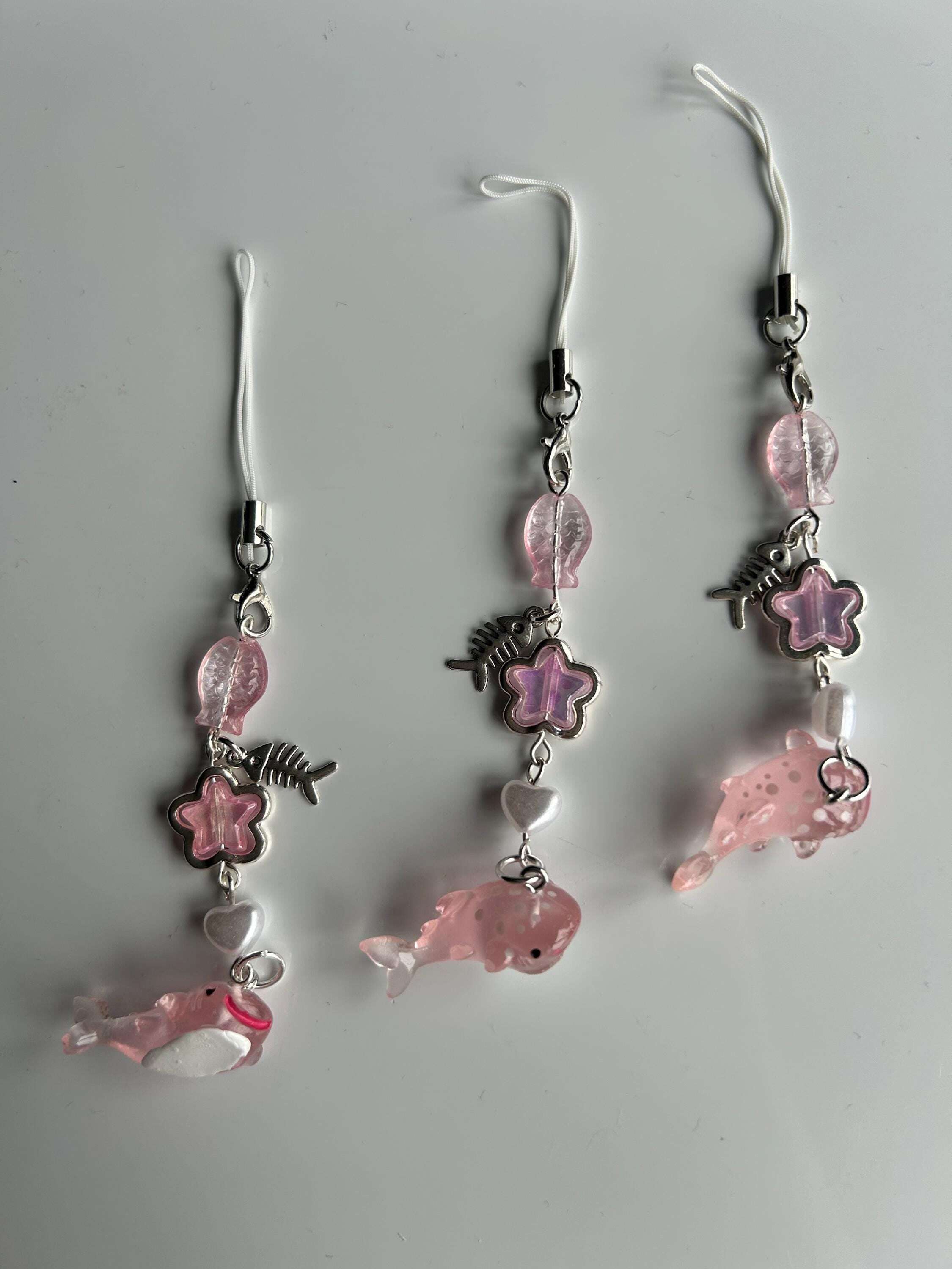 HANDMADE Cute New Pink Kawaii Whale Shark Phone Charms