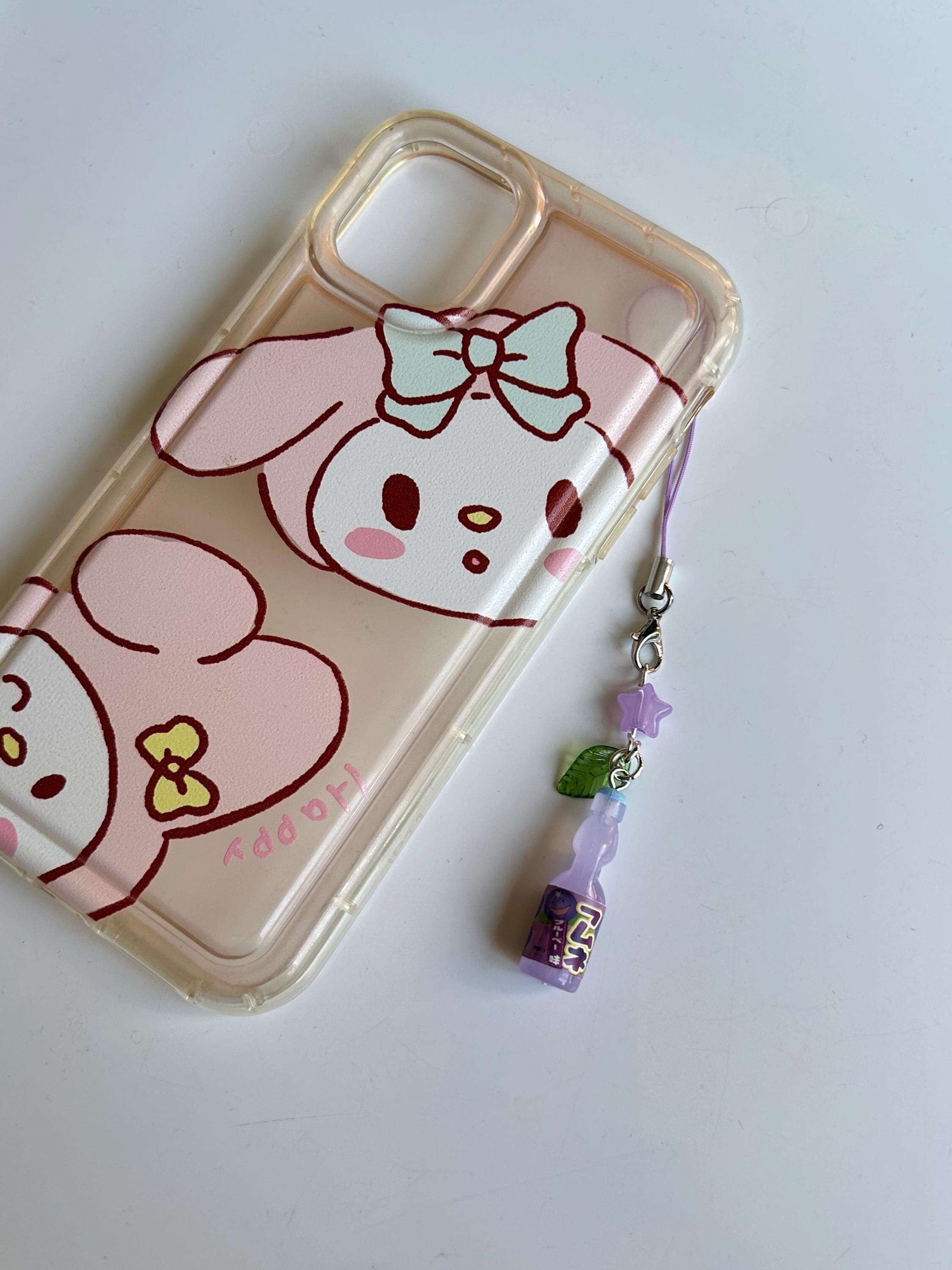 HANDMADE Kawaii Cute Ramune Bottle Phone Charms Blueberry