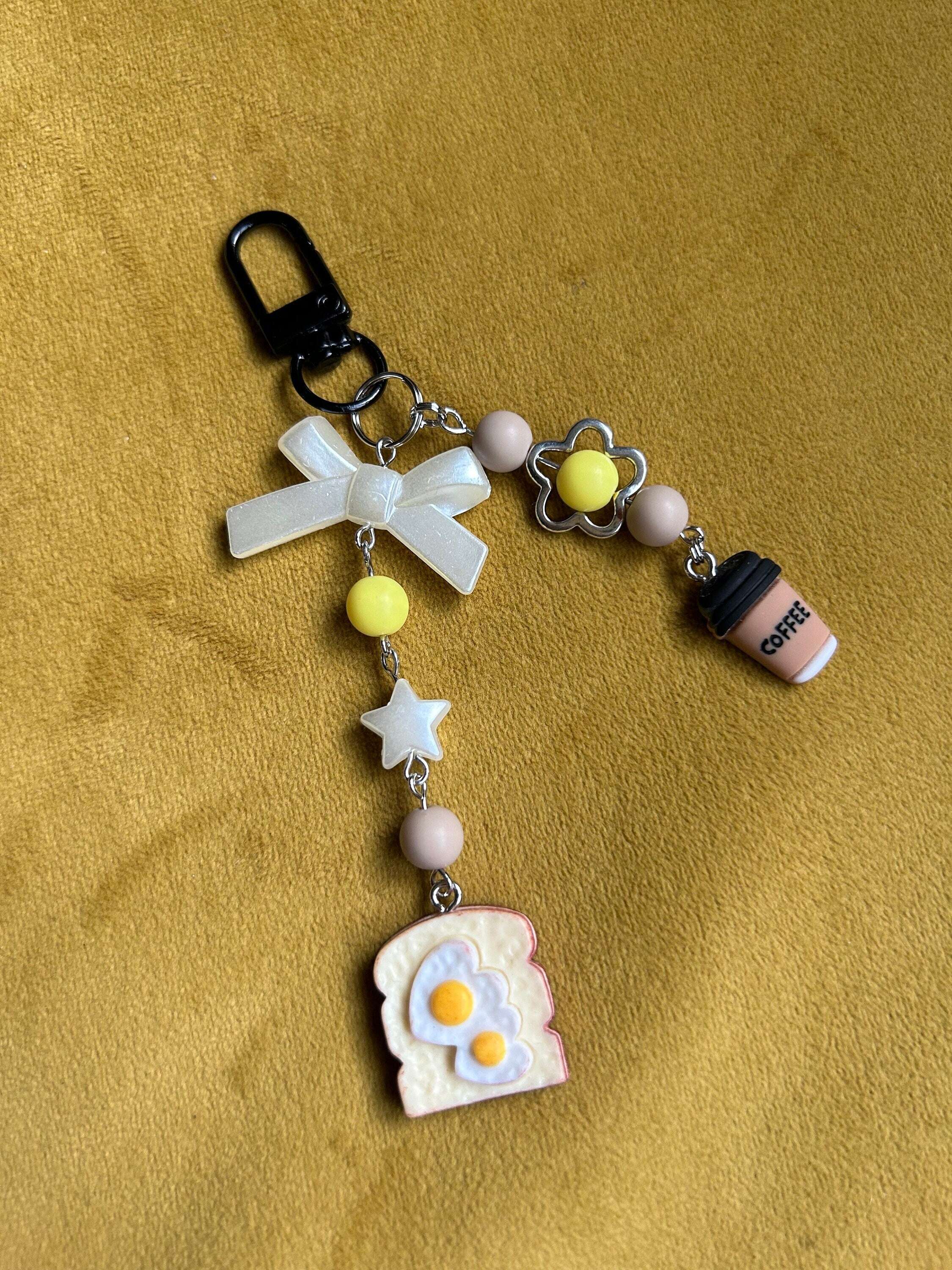 HANDMADE Cute Kawaii Breakfast Keychain