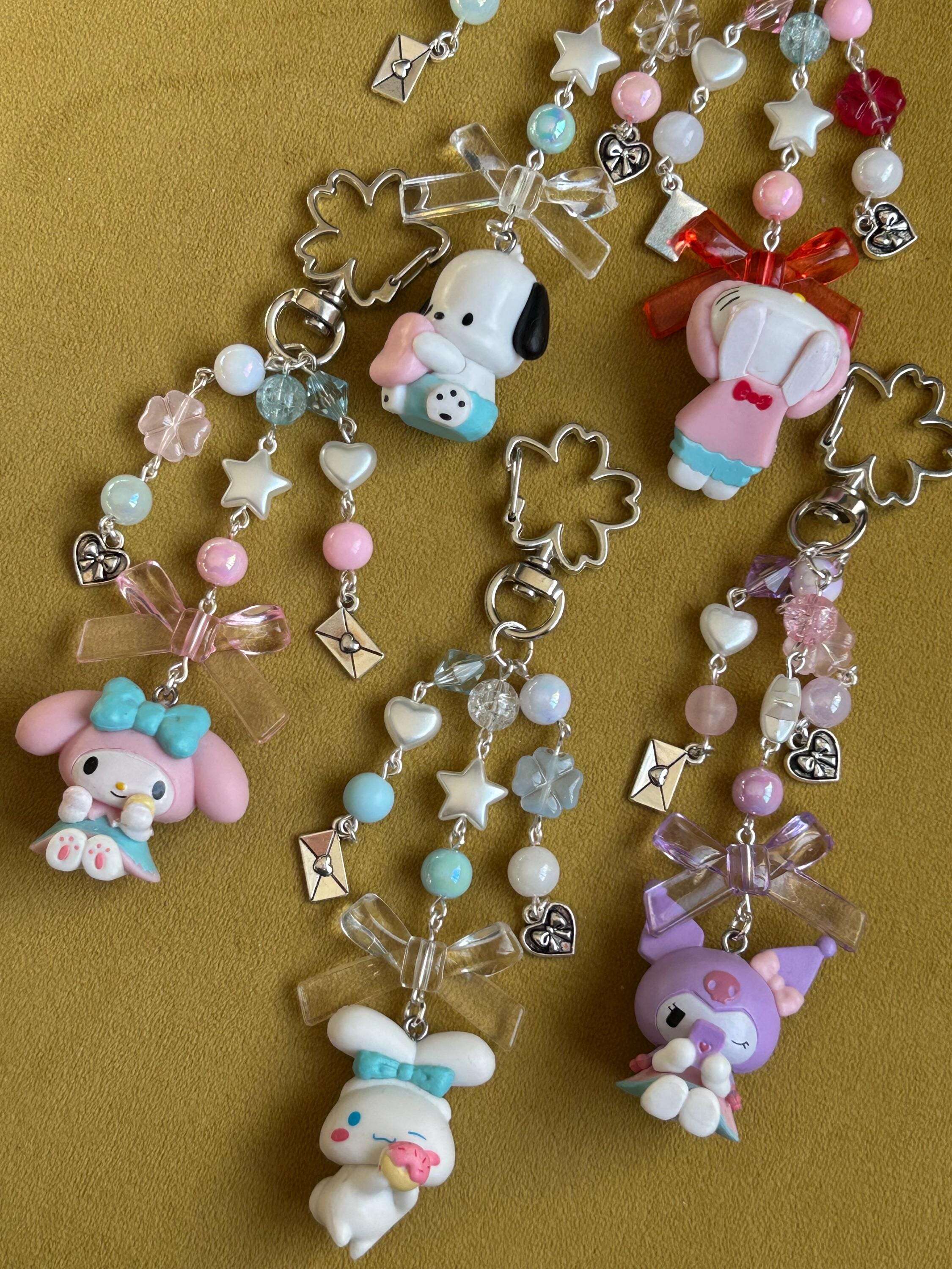 Super Cute Handmade Sanrio Sleepover Themed Keychains