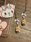 HANDMADE Cute Kawaii Boba Tea Bunny and Bears Phone Charms - Beadsbylillixx