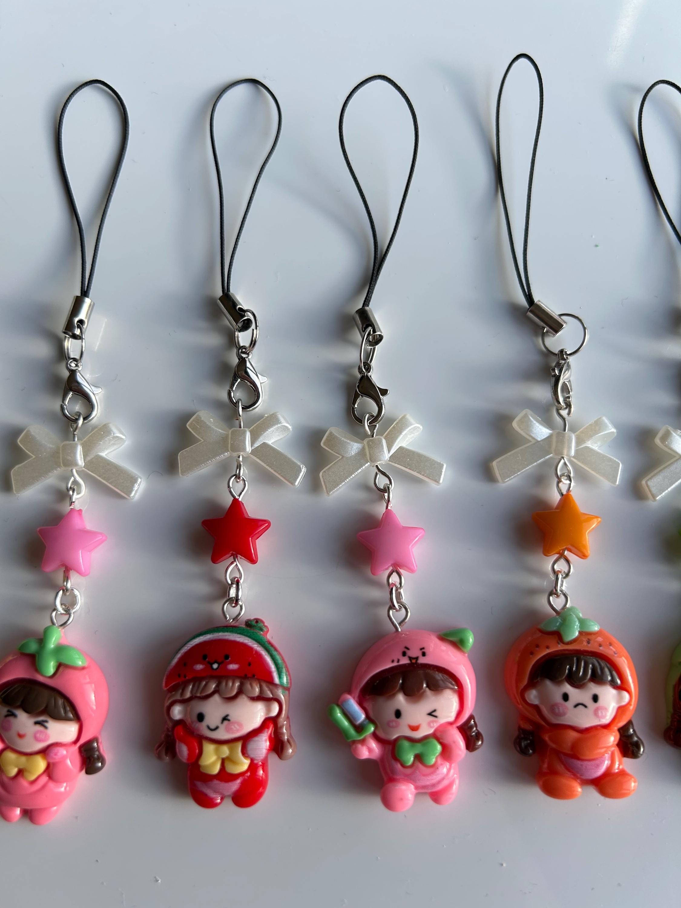HANDMADE Kawaii Cute Fruit Girl Phone Charms