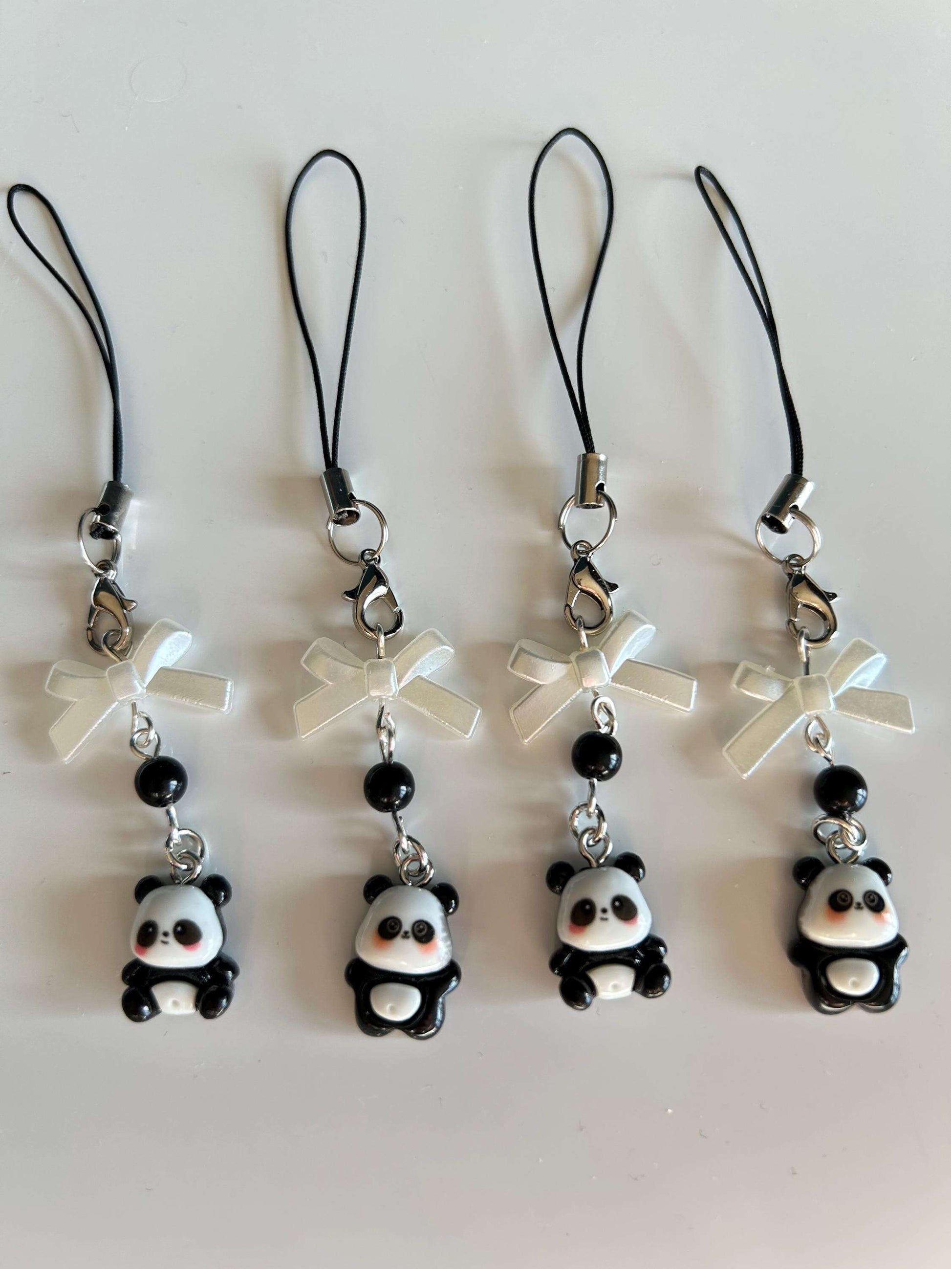 HANDMADE Cute Kawaii Panda Phone Charm
